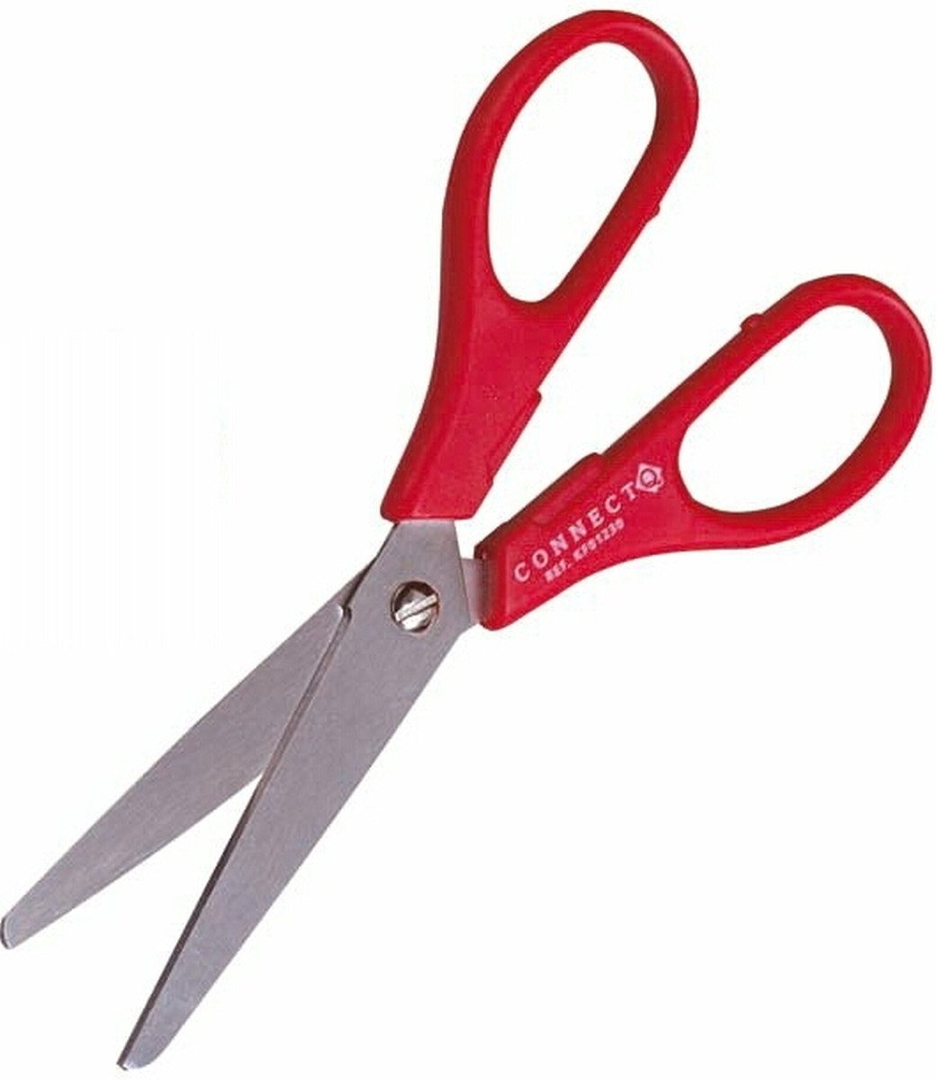 Connect Papierscheren Bastelschere 13cm Edelstahl mit Kunststoffgriff farbig sortiert