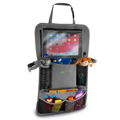 Fioly Rücksitzorganizer Tasche für KFZ Kopfstütze Kind Baby Stauraum für Autositz, Tablet Fach, Befestigungsschlaufen