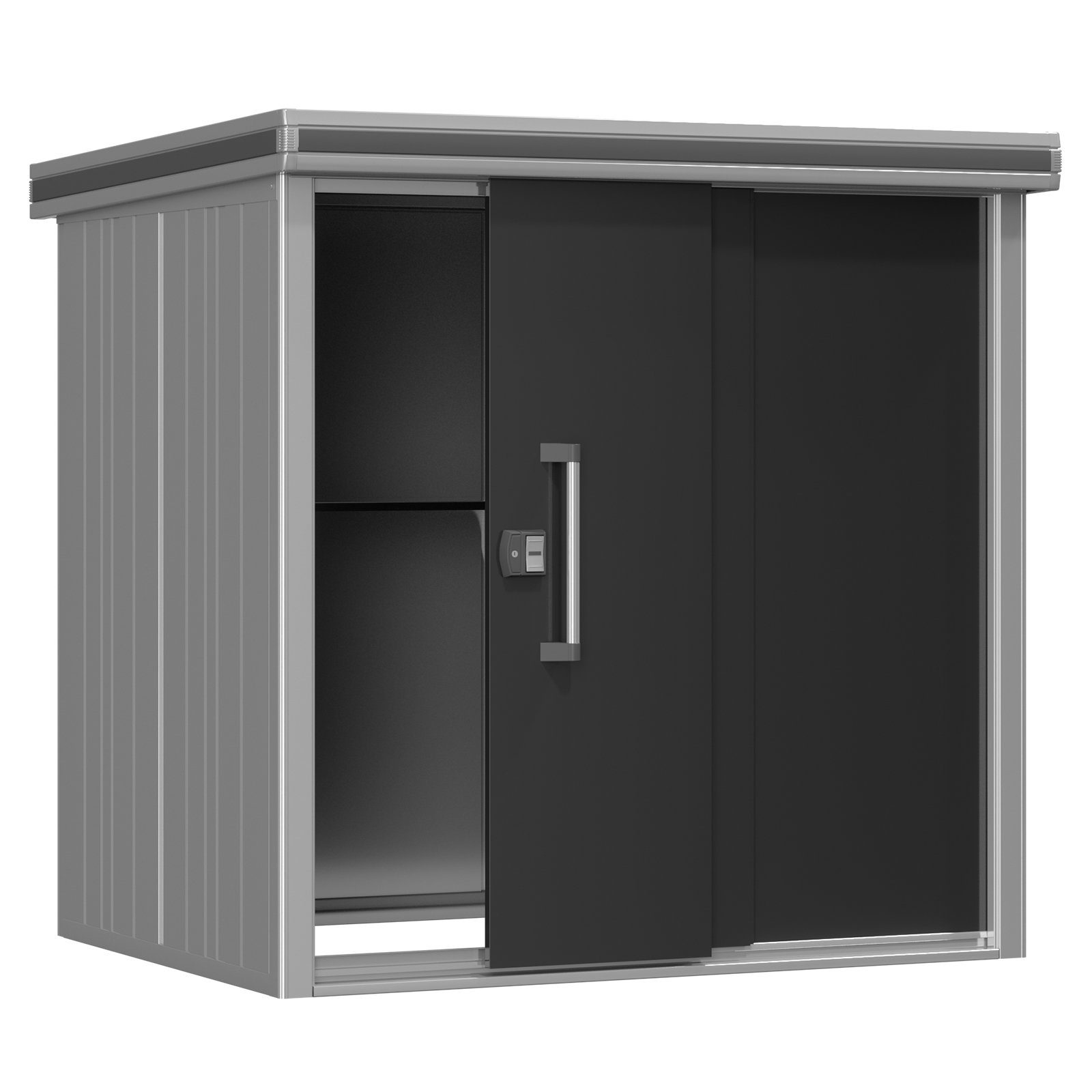 GFP Gerätehaus Gartenhaus Geräteschuppen Manuel Anthrazit, BxT: 187x152 cm, Höhe 212 cm