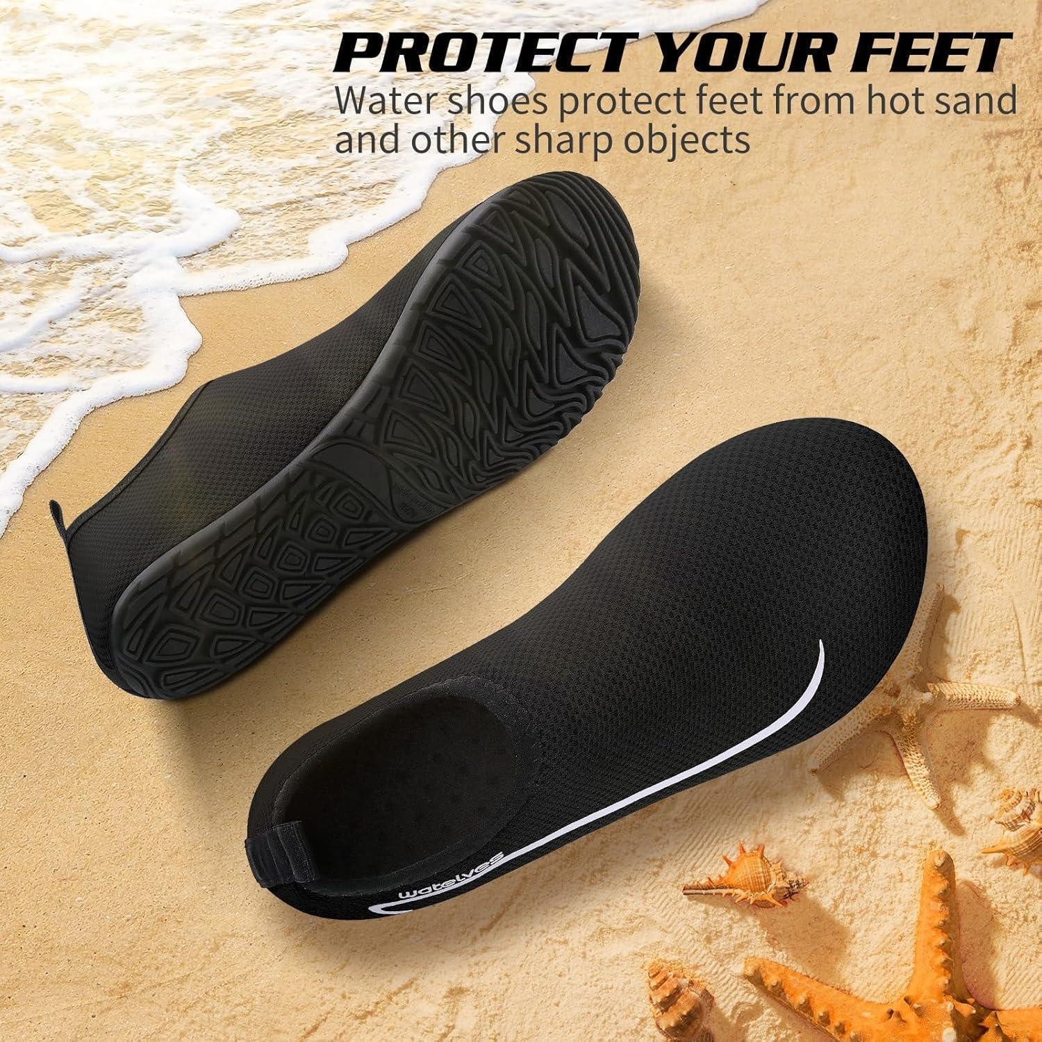 LuxusKollektion Wasserschuhe Badeschuhe Aquaschuhe 48 49 EU A Linie Schwarz Wasserschuh