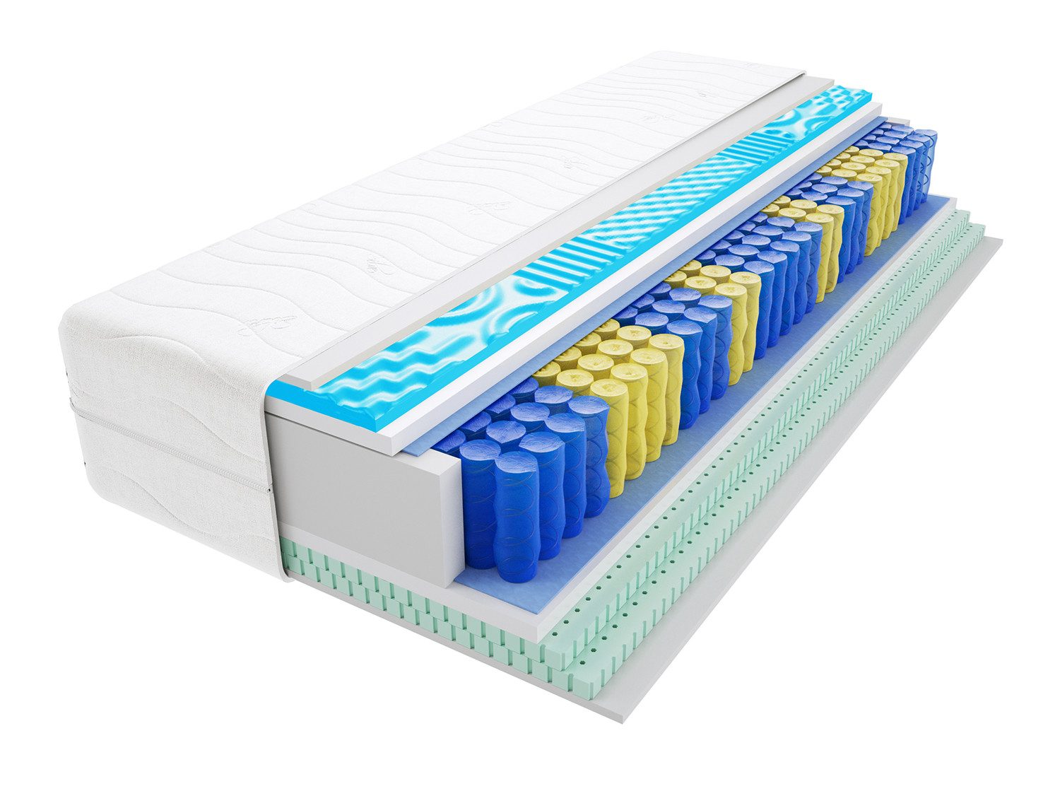 Taschenfederkernmatratze Matratzen, Taschenmatratzen Lorena Mini Visco Molet 60x200 cm, Godre, 17 cm hoch