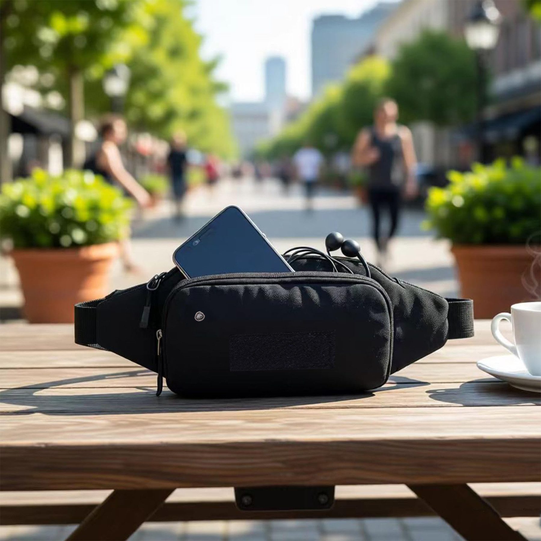 Mutig Umhängetasche Bauchtasche Gürteltasche für Damen und Herren Hüfttasche Outdoor (Groß Handytasche Sport Wasserdicht Laufgürtel Umhängetasche, Sport Bum Hip Bag, Männer Frauen, mit Verlängerungsgurt), Geldgürtel für Camping Wandern Fitness Fahrrad