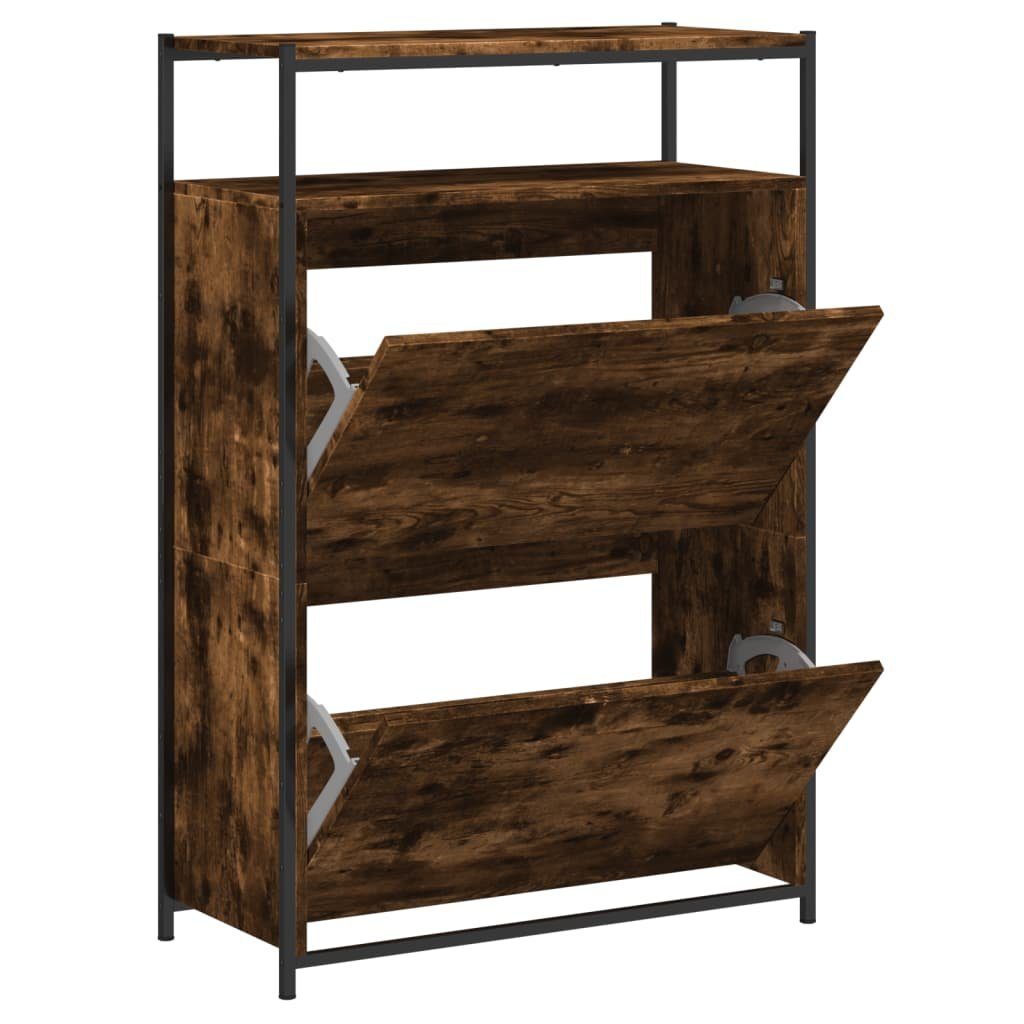vidaXL Schuhschrank NA Schuhschrank Räuchereiche 75x34x112 cm Spanplatte