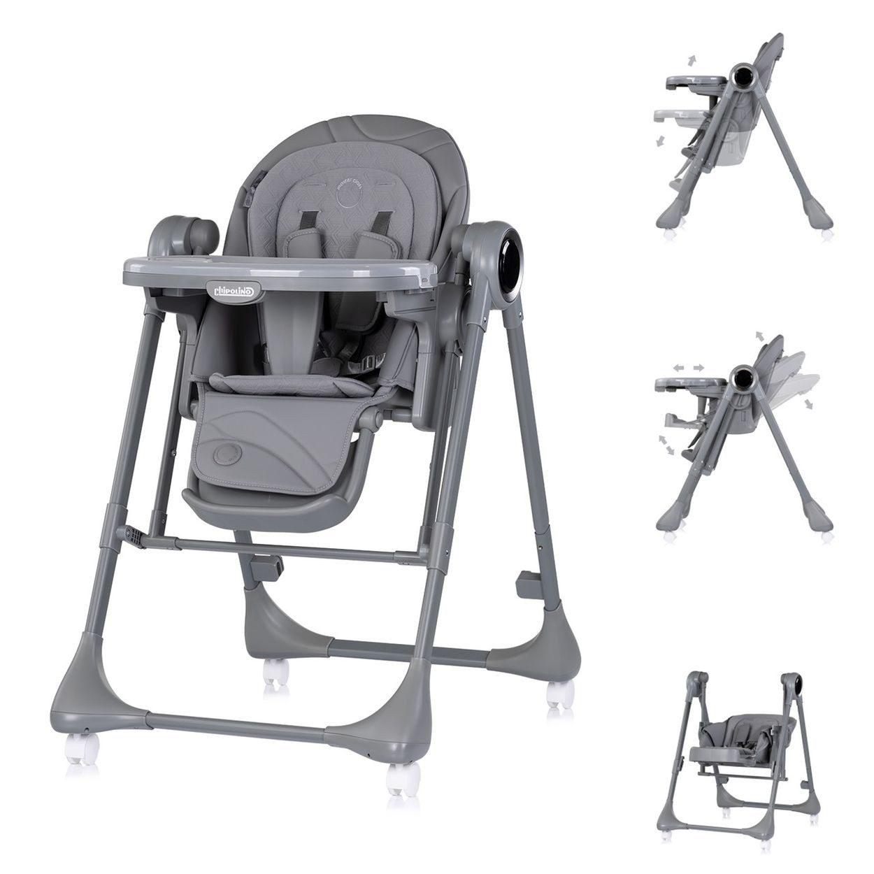 Chipolino Kombihochstuhl Hochstuhl Master Class 2 in 1, elektrisch Babyschaukel Fernbedienung