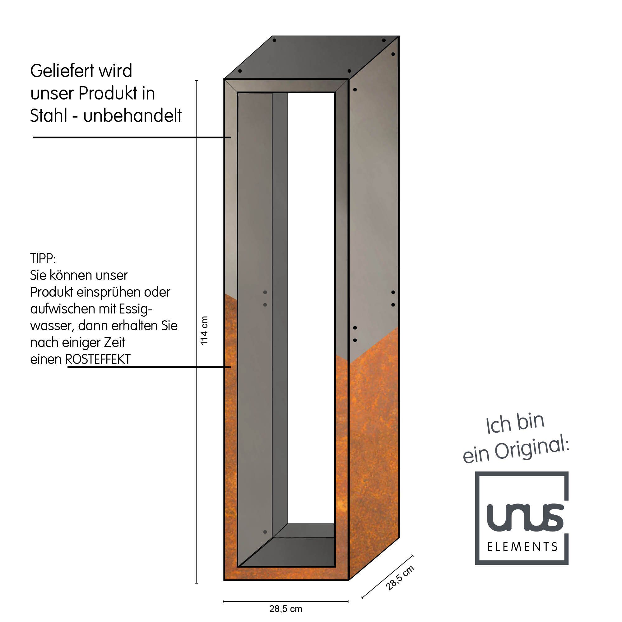UNUS ELEMENTS Dekofigur Kaminholzrahmen 1 (1 St)