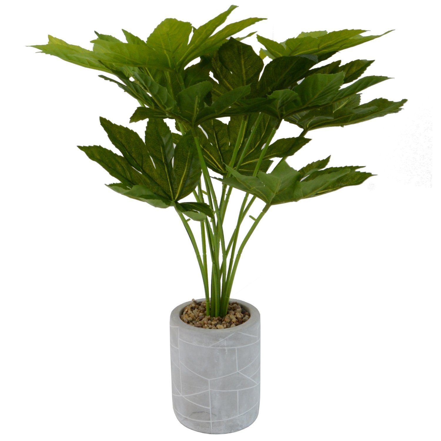 Dekopflanze cm Künstliche INtrenDU, Zimmerpflanze 52 künstliche Höhe Tontopf, im 3X