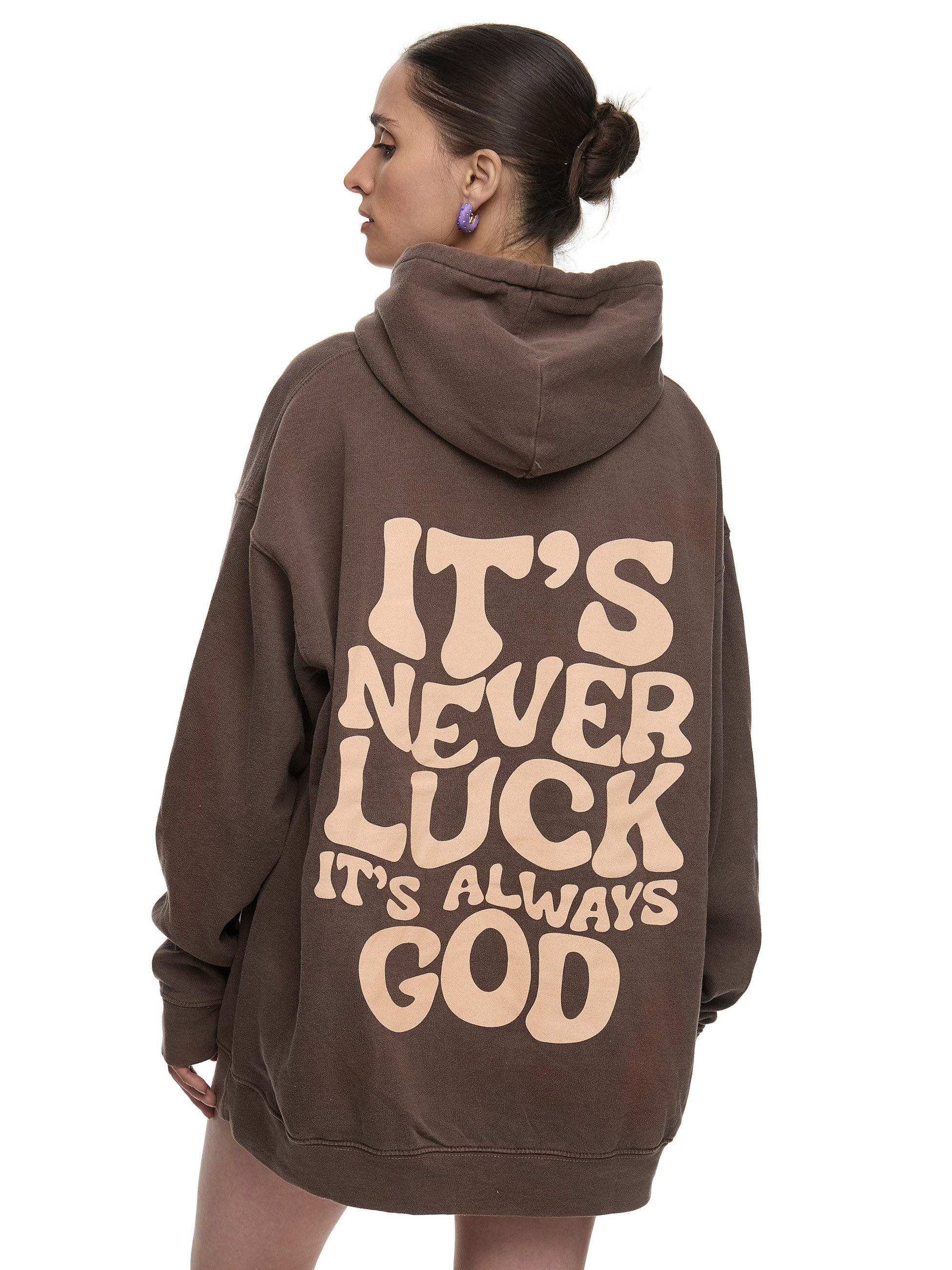 Worldclassca Hoodie Worldclassca Oversized "LUCK" Print günstig online kaufen