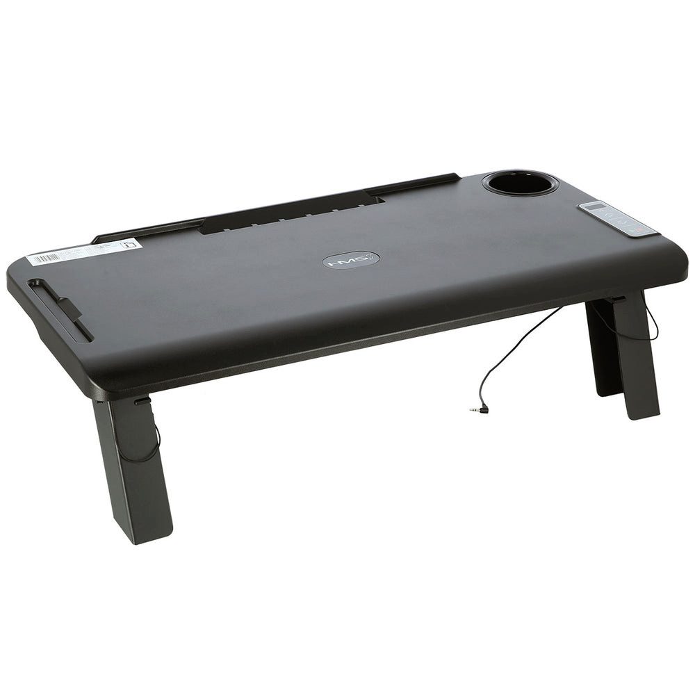 HMS Laufband-Ablage Schreibtischaufsatz Laptopablage Ablagetisch, (Spar-Set, 1-St., 84 x 40 cm kompakt), für LOOP12, Becherhalter, Tablethalterung