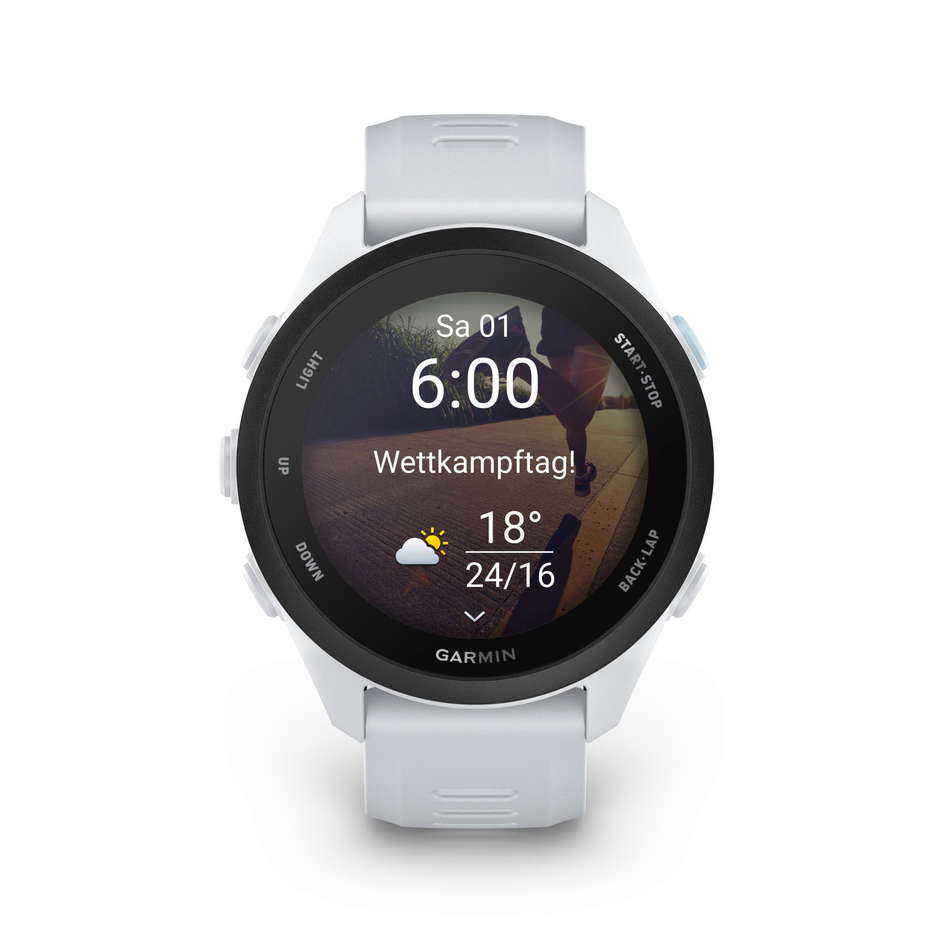 Garmin Forerunner 70 mit Silikonarmband 20 mm Smartwatch (3,048 cm/1,2 Zoll), Smarte GPS-Laufuhr für deinen Laufeinstieg