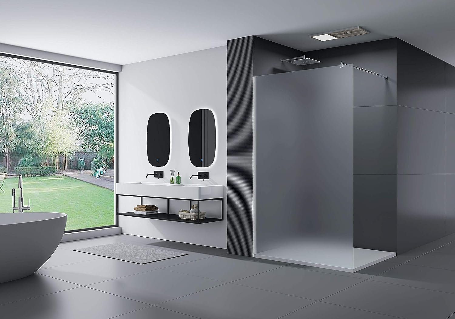 Bernstein Walk-in-Dusche EX101, 10mm ESG-Sicherheitsglas Nano-Beschichtung günstig online kaufen