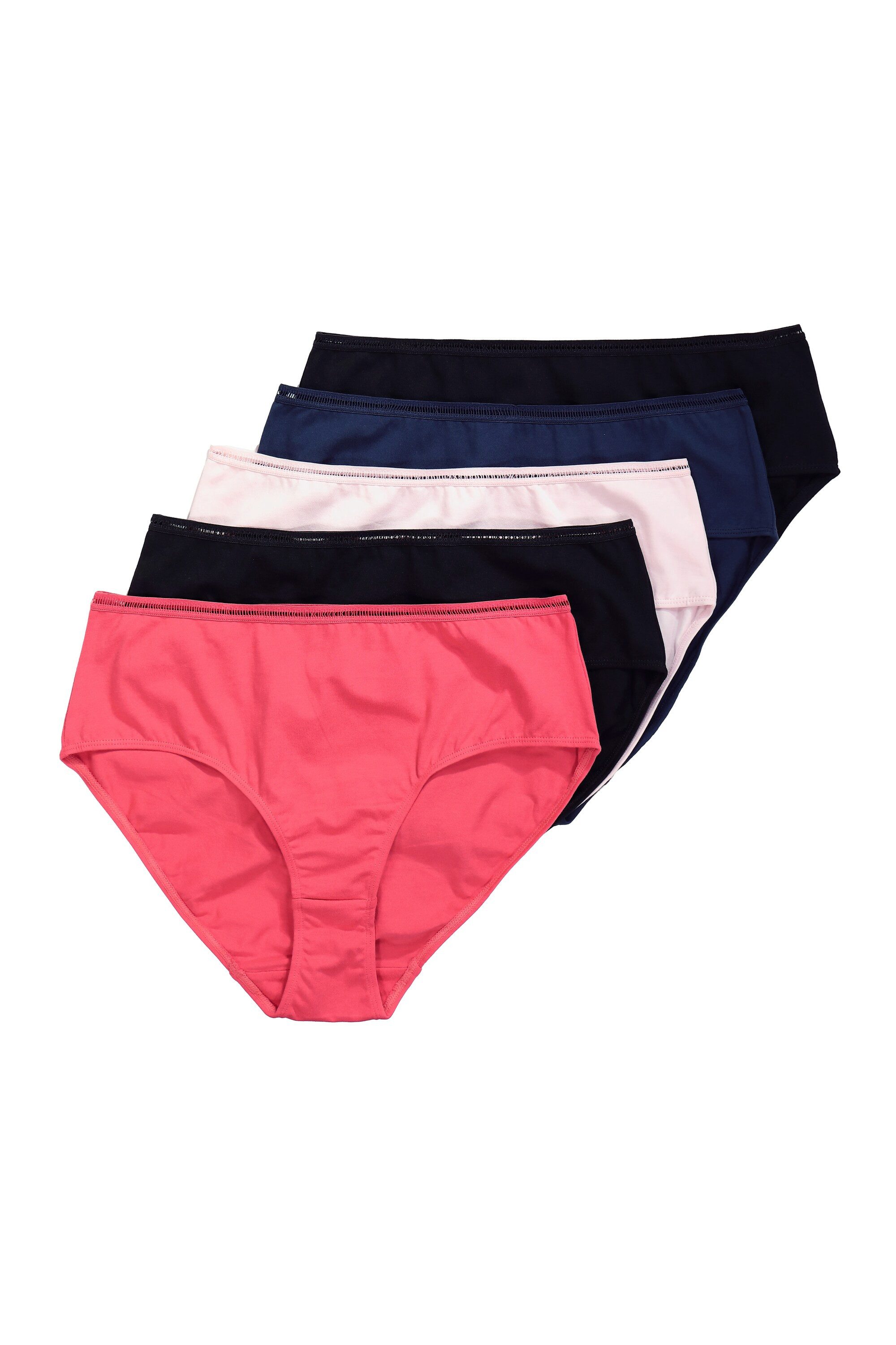 Slip Midislips 5er-Pack Häkelspitzen-Band