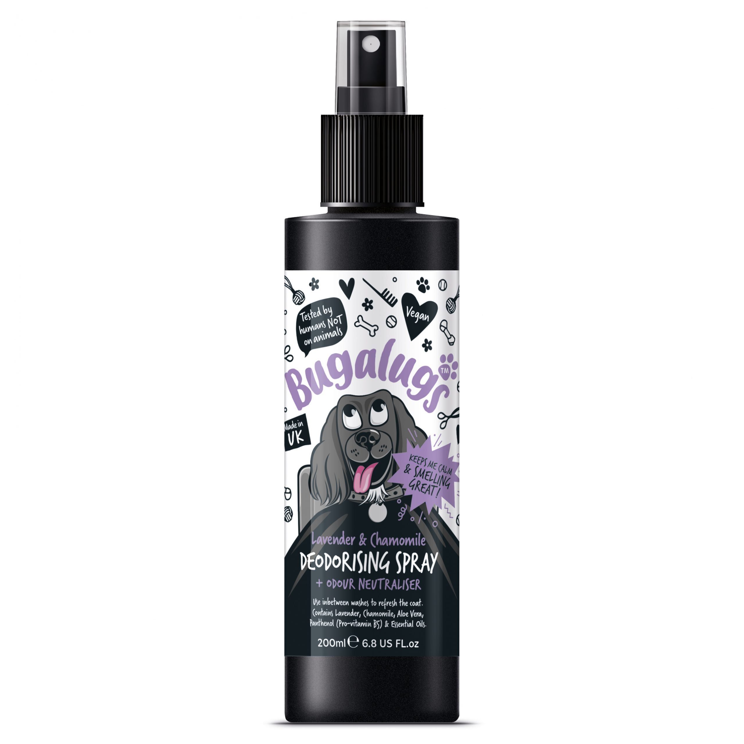 Bugalugs Fellpflege Bugalugs Hunde Parfüm-Deo verschiedene Düfte 200ml, 200 ml, (1-St), Hundeparfüm, Lake District Wasser, langanhaltender Duft von Bugalugs