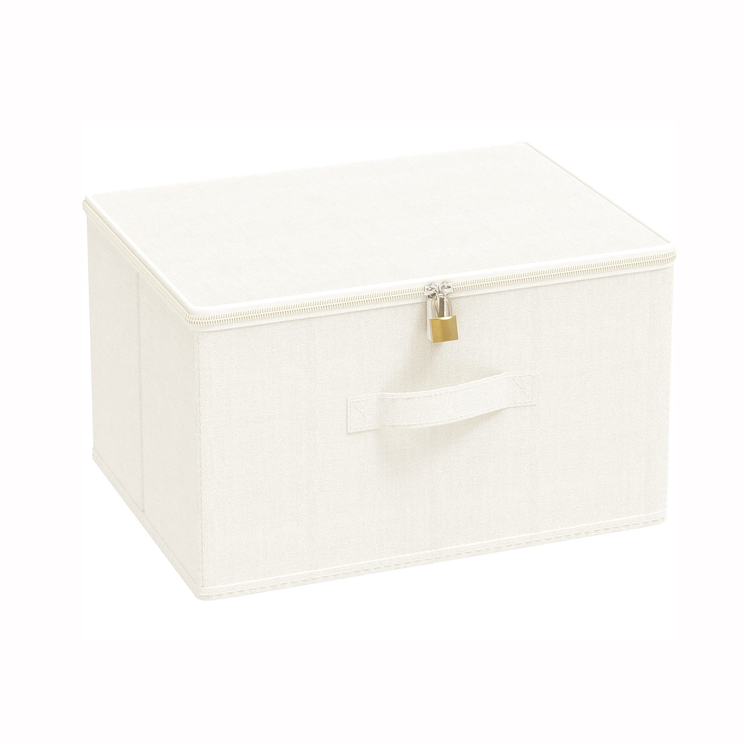 Coonoor Хранилищаsbox Große Хранилищаsbox für Kleidung, faltbare Stoffbox mit Deckel, Schrank-Organizer, langlebiger Хранилищаskorb für Zuhause