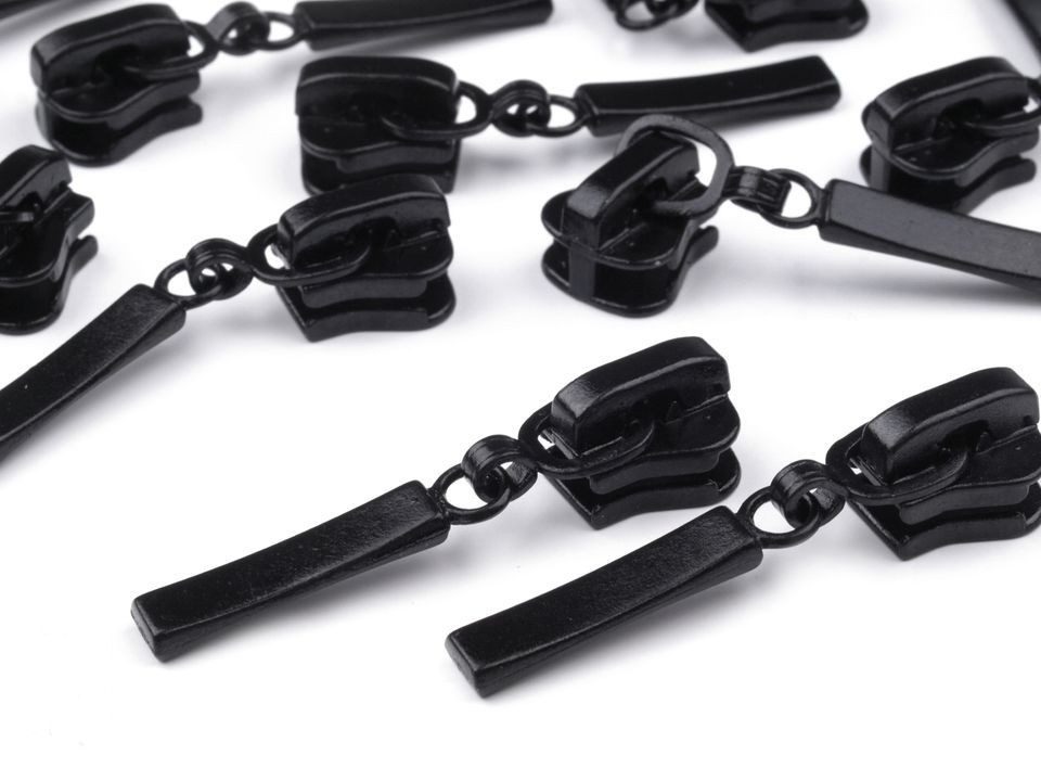 maDDma Reißverschluss 5 Metall-Zipper m. Autolock f. Kunststoff-Reißverschlüssse 5mm, schwarz