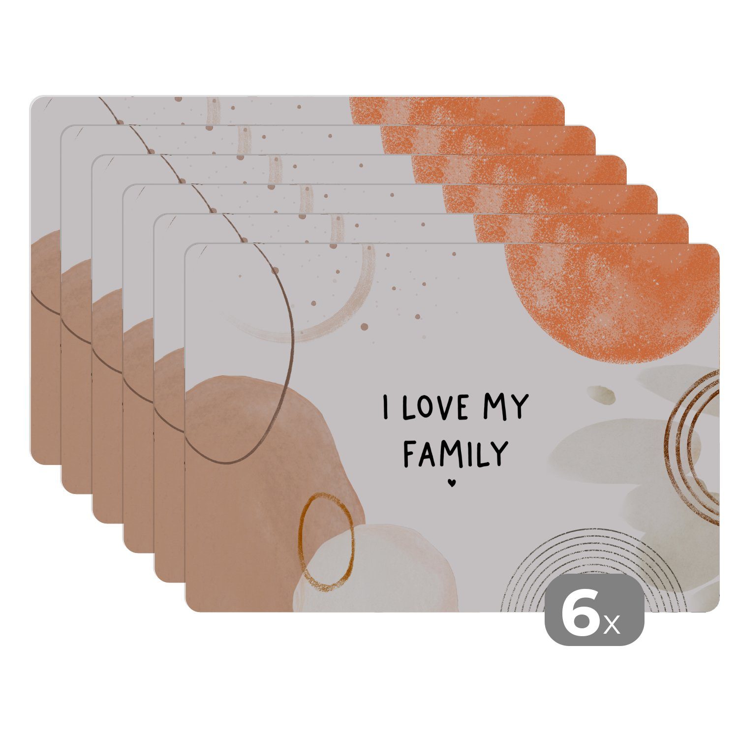 Platzset, Zitate Sprichwörter Ich liebe meine Familie Familie