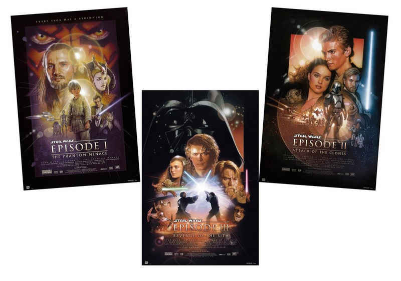 Star Wars Poster Star Wars Posterset Filmplakat Episode I - III 61 x 91,5 cm