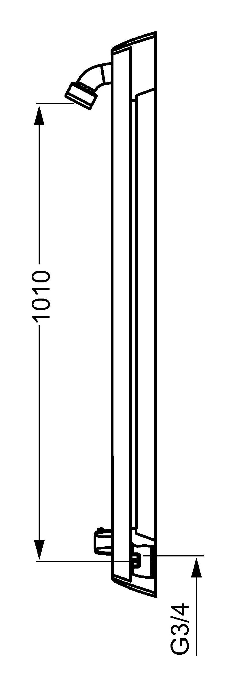 Thumbnail - HANSA Duschsäule Hansaelectra, Berührungsfreies Aluminium m. Thermostat Batteriebetrieb