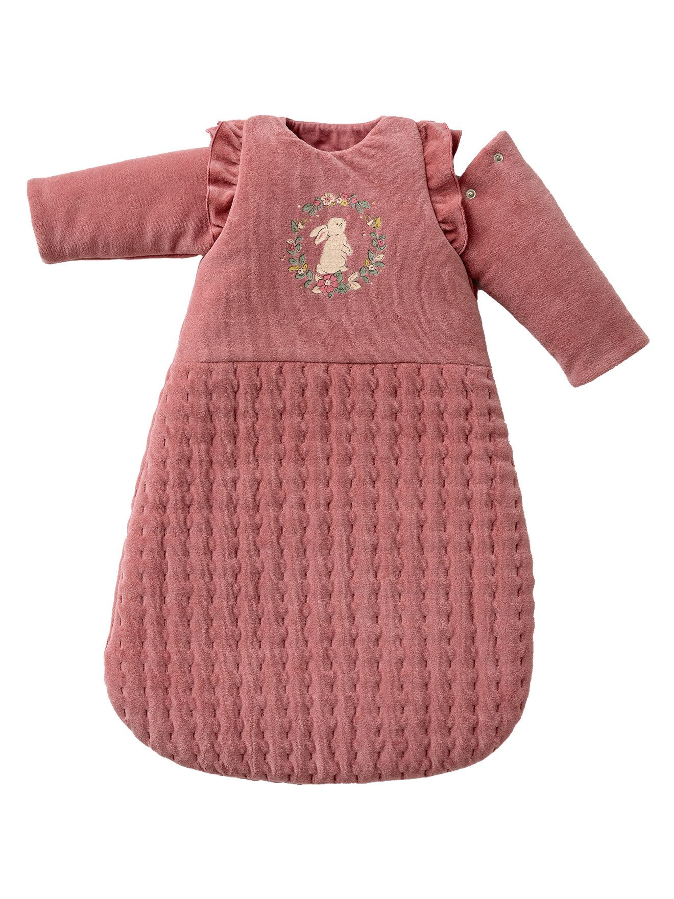 vertbaudet Babyschlafsack Baby Winterschlafsack VERZAUBERTER HASE mit Volant, Winterschlafsack, 3 TOG