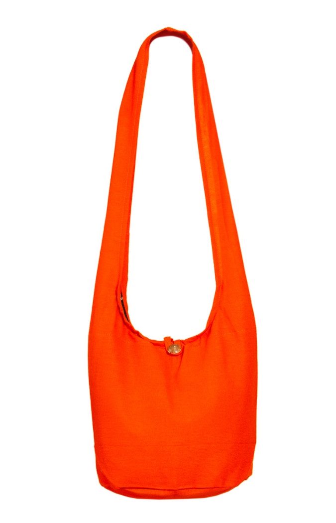 PANASIAM Freizeittasche Schulterbeutel einfarbig Schultertasche aus 100% Baumwolle in 2 Größen, Umhängetasche auch als Wickeltasche Handtasche oder Strandtasche