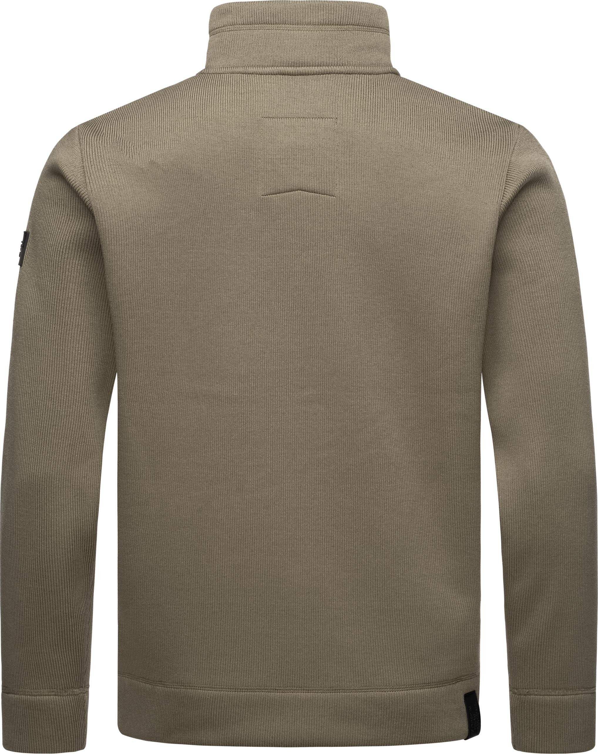Ragwear Sweatjacke Fabbian Collar Herren Basic Feinstrick-Jacke
