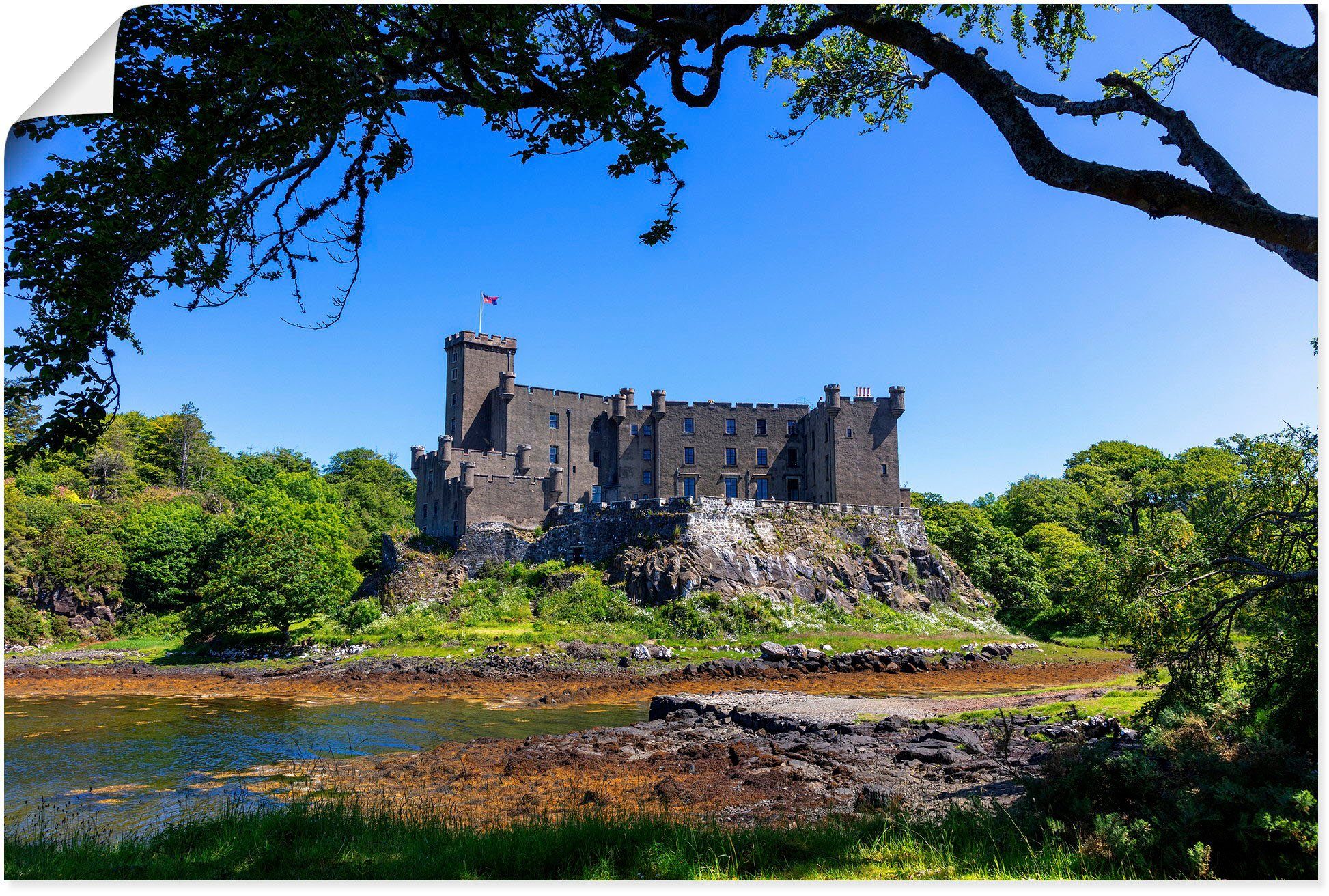 Artland Wandbild Duvegan Castle Gebäude Duvegan, Leinwandbild, in Wandaufkleber versch. oder als Poster Größen Schottland, (1 Loch St), Alubild