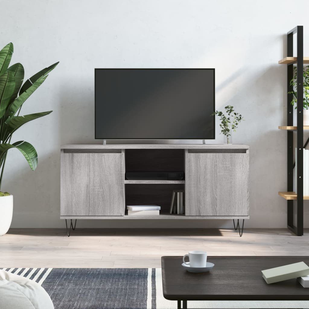 Holzwerkstoff Grau 104x35x50 TV-Schrank cm furnicato Sonoma