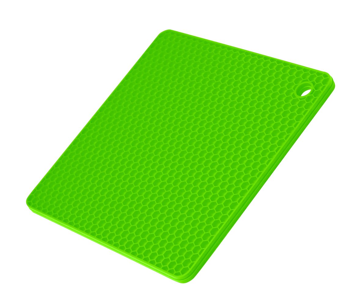 Topflappen Waben-Untersetzer quadratisch Limette