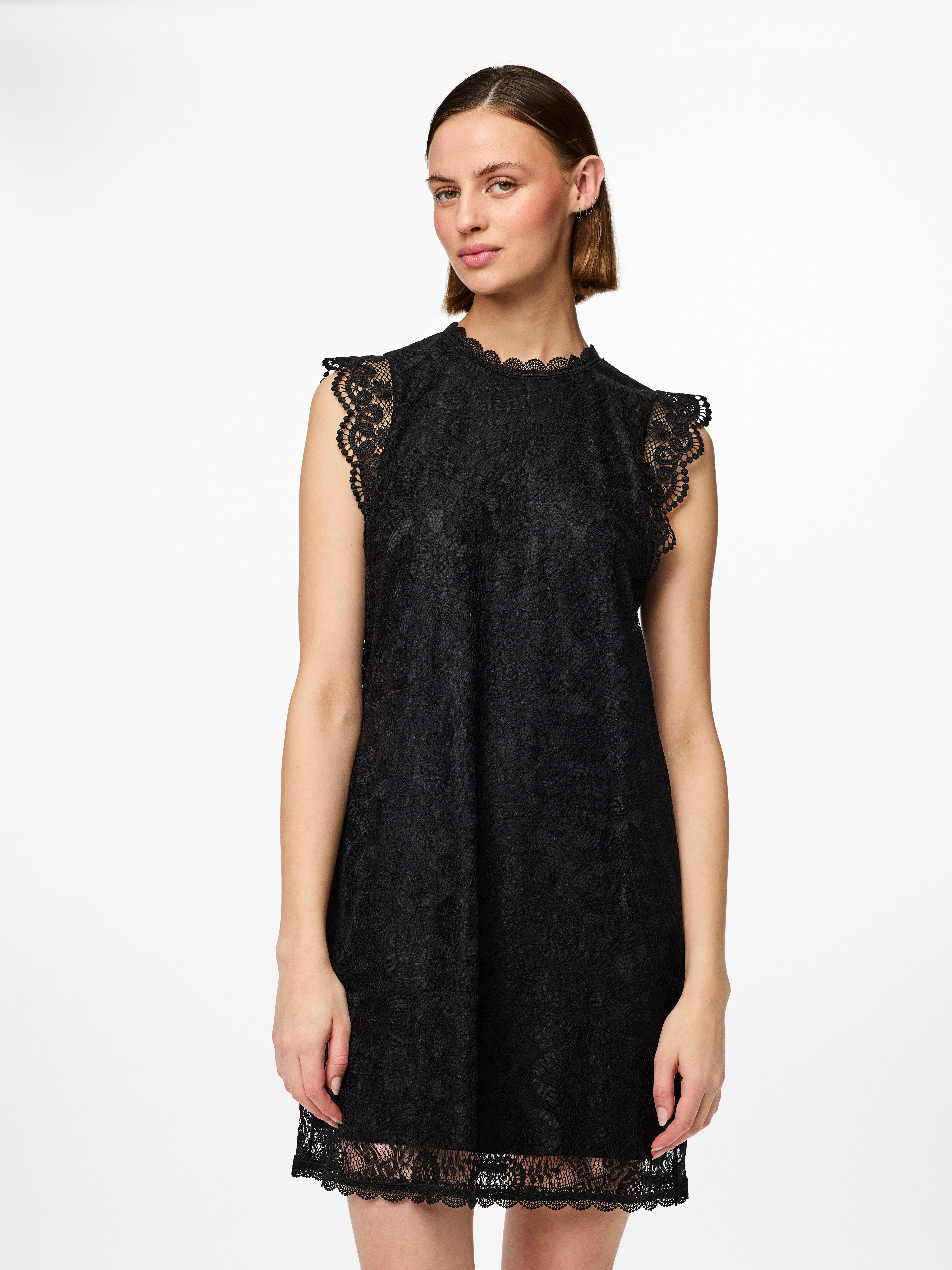 pieces Spitzenkleid PCOLLINE SL LACE DRESS günstig online kaufen