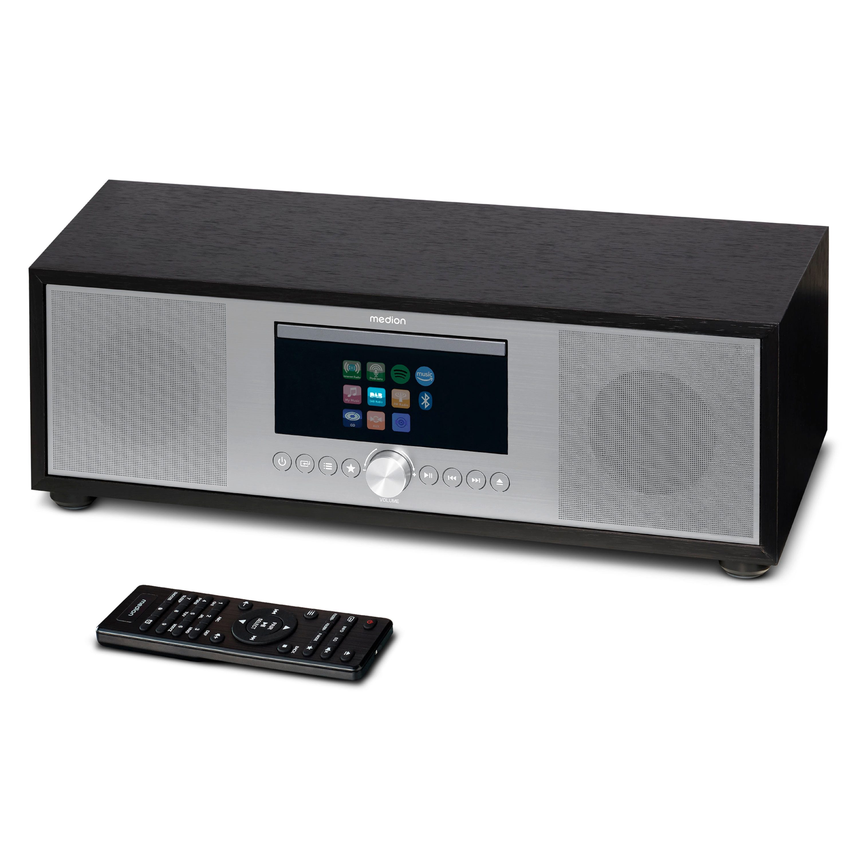 Medion® All-in-One Audio System MEDION® LIFE® P66400 (MD44200) Radio (Amazon Music, AM/FM, DAB+, MW/UKW, WiFi, Spotify, RDS, 20 W, Internet-, DAB+-/UKW-Radio, 7,1 cm (2,8) LCD-Display, Bluetooth)