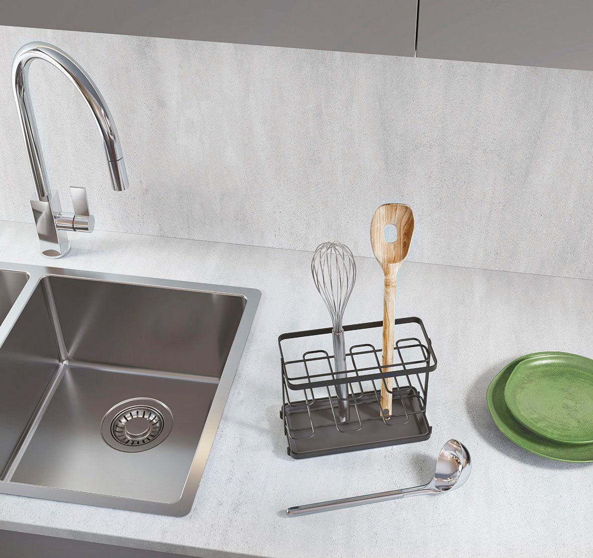 Metaltex Küchenorganizer-Set, (Set, 1-tlg), mit exklusiver Metaltex ThermoTouch® Beschichtung