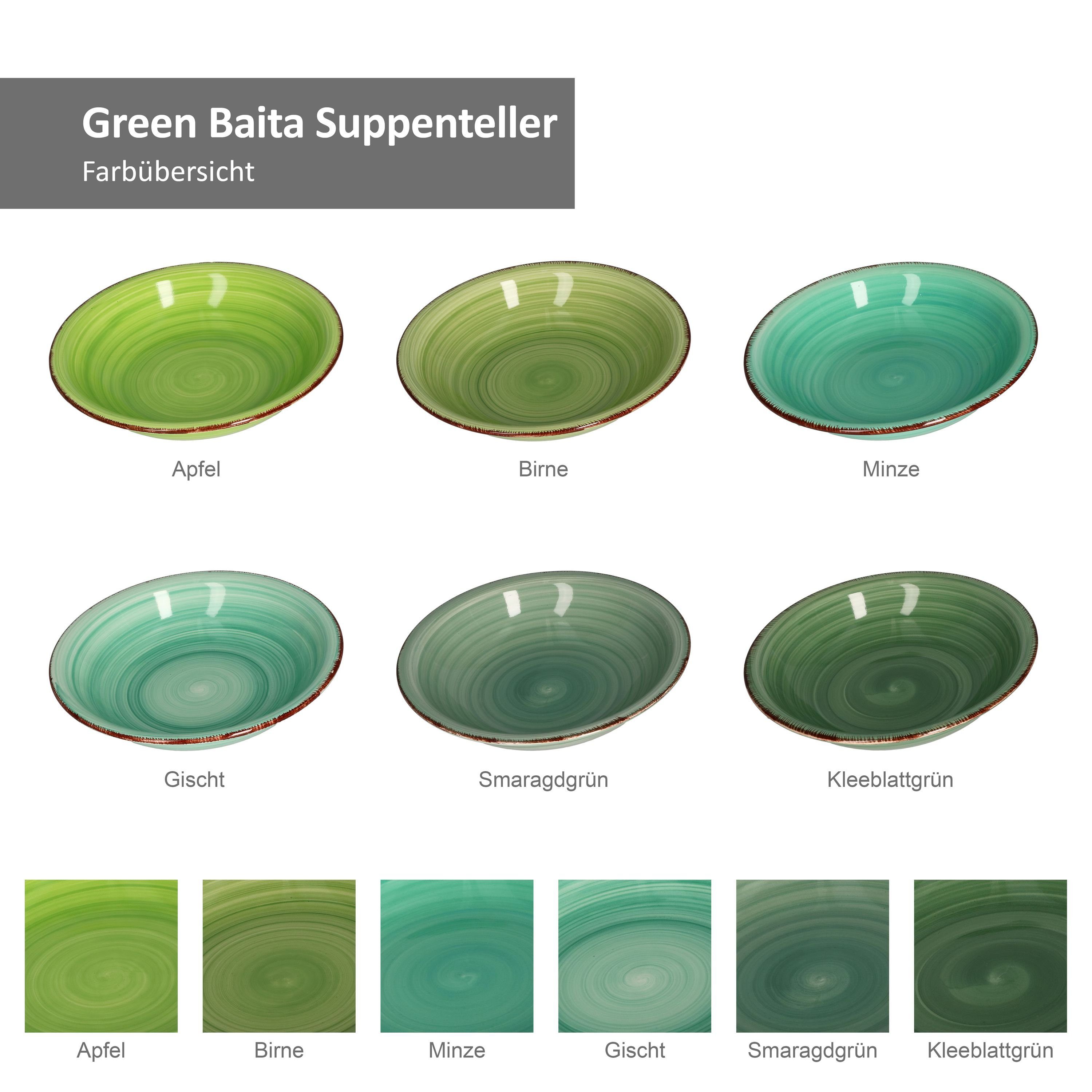 Baita Suppenteller Set Green 6er MamboCat Suppenteller
