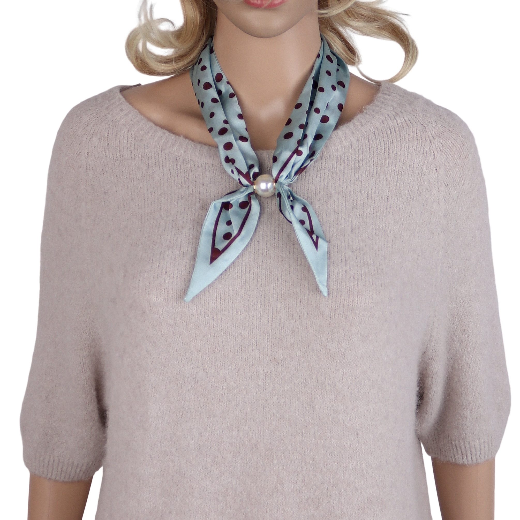 MIRROSI Nickituch Schmales Halstuch mit magnetischem Clip, Damen Halstuch deal für Frühling,Sommer, Herbst