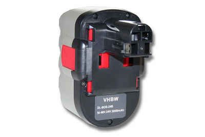 vhbw Akku passend für Kompatibel mit Bosch 1645B-24, 1645K-24, 1660, 1660K-24, 3452, 3924, 3924-24, 3960 Elektrowerkzeug (3000mAh, 24V, NiMH) 3000 mAh