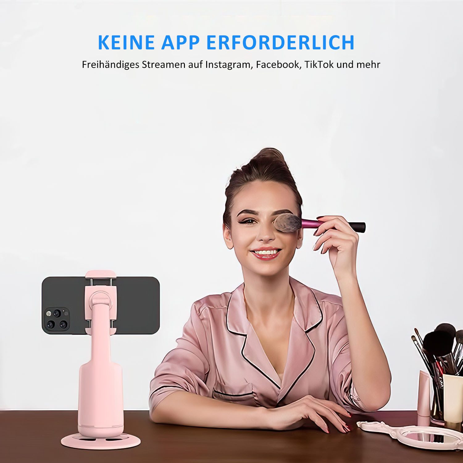 AIMAX Gimbal Smartphone Automatische Gesicht Verfolgung, 360° Drehung Gimbal (für Verschiedenen Handyhaltern Unterschiedlicher Größe Gestensteuerung)