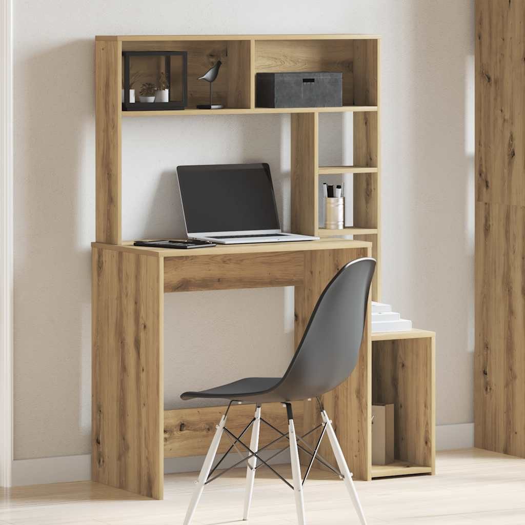 vidaXL Schreibtisch Schreibtisch mit Regal Artisan-Eiche günstig online kaufen