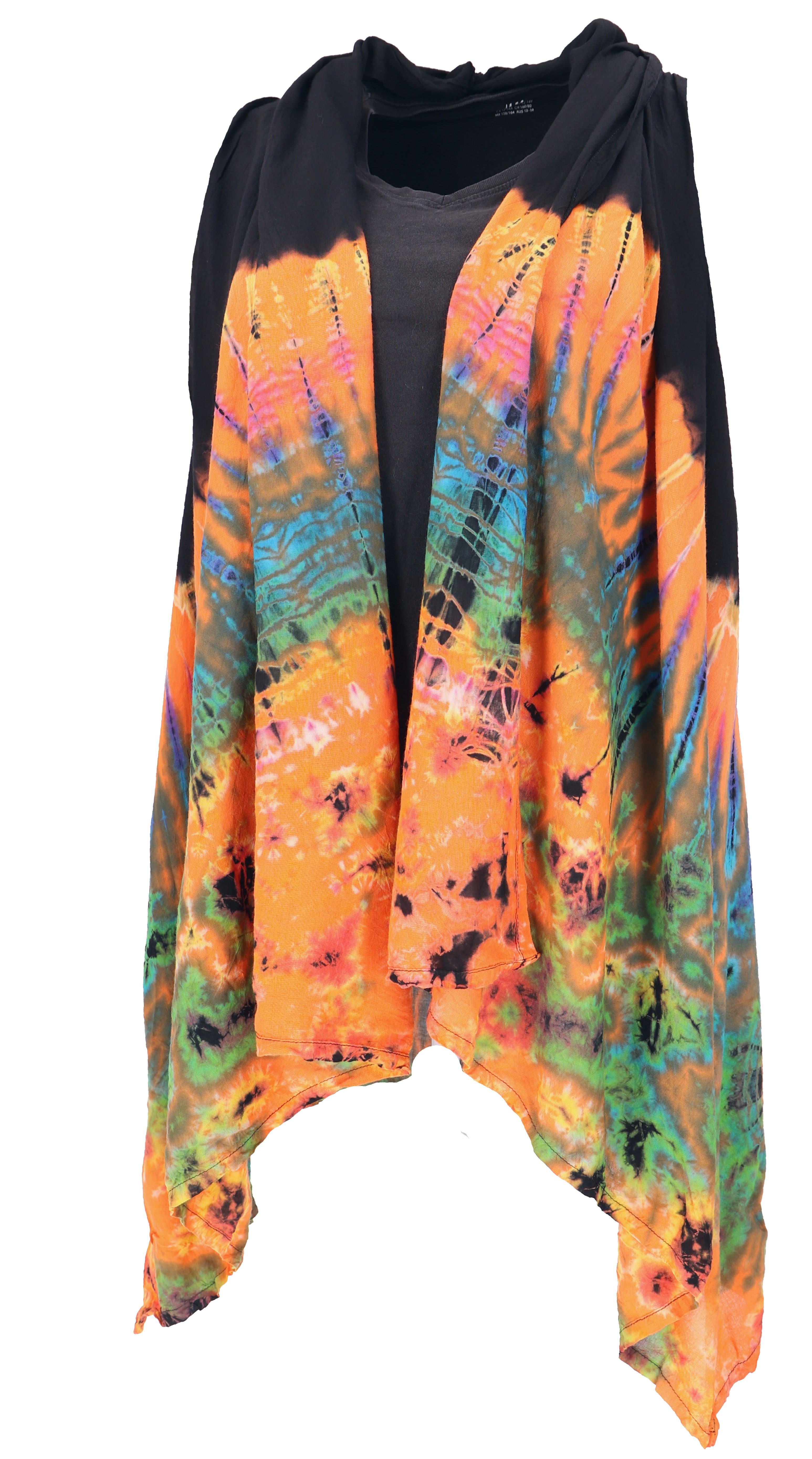 Guru-Shop Longbluse Unikat Batik Cardigan, Boho Westen Tunika, Boho.. alternative Bekleidung