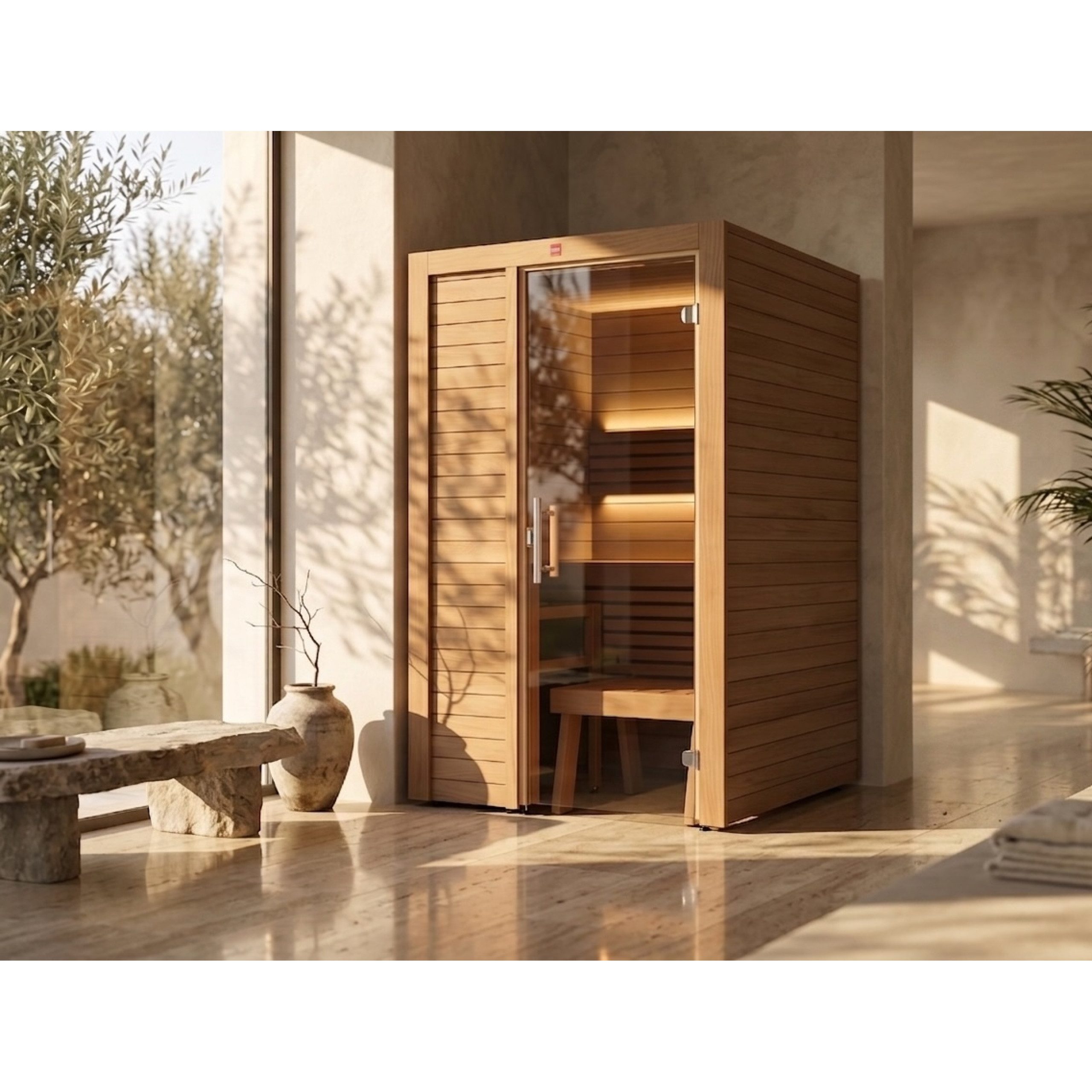 HARVIA Sauna Harvia Utu Small Saunakabine Design-Sauna aus Thermo-Espe