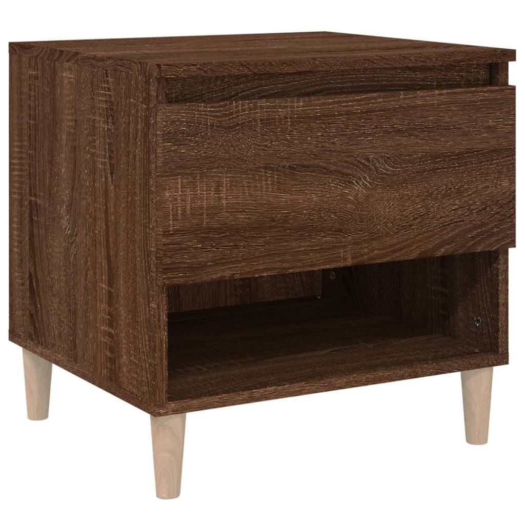 vidaXL Nachttisch Nachttisch Braun Eichen-Optik 50x46x50 cm Holzwerkstoff (1-St)