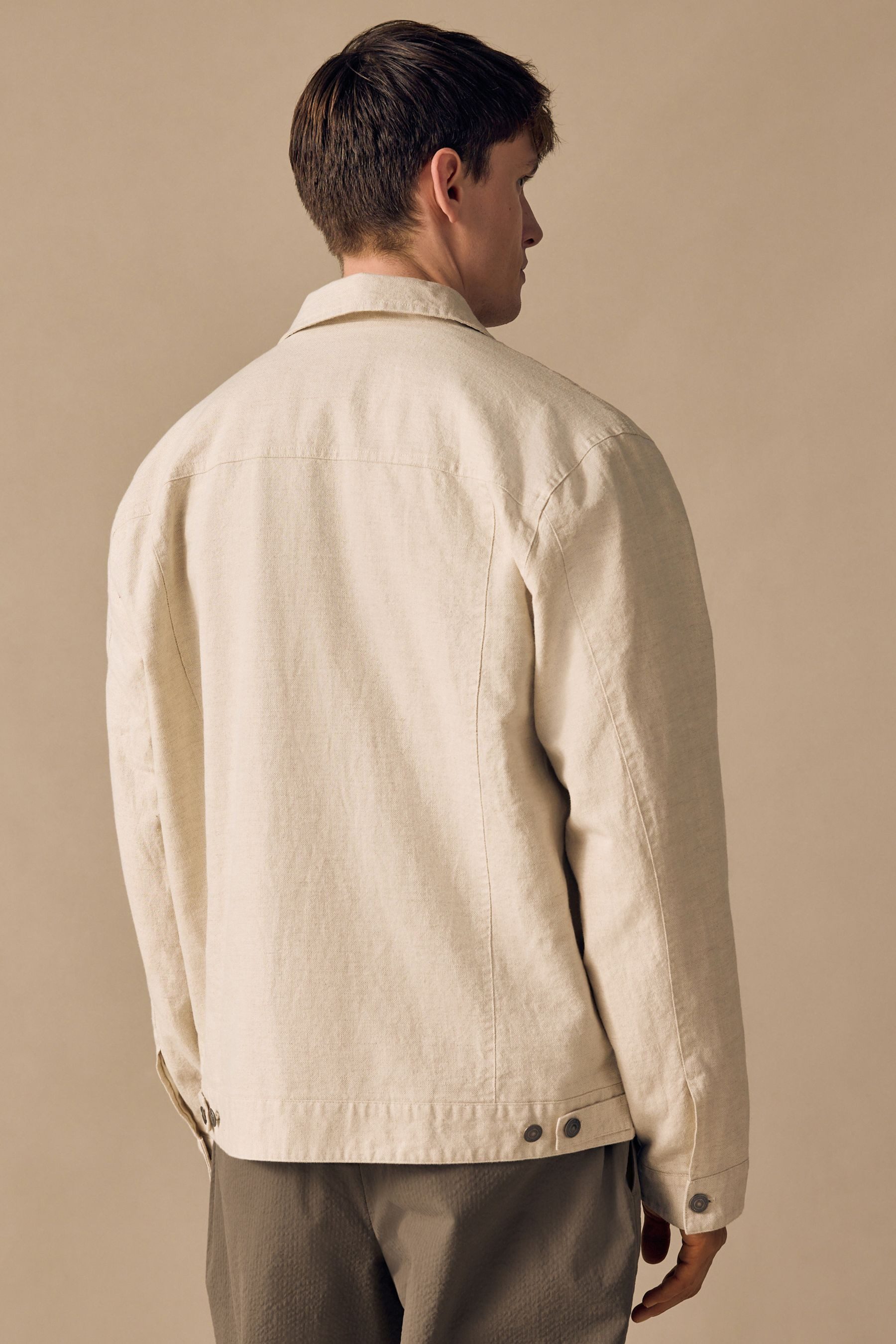 Next Hemdjacke Leichte Hemdjacke aus Baumwoll-Leinen-Mischung (1-St) günstig online kaufen