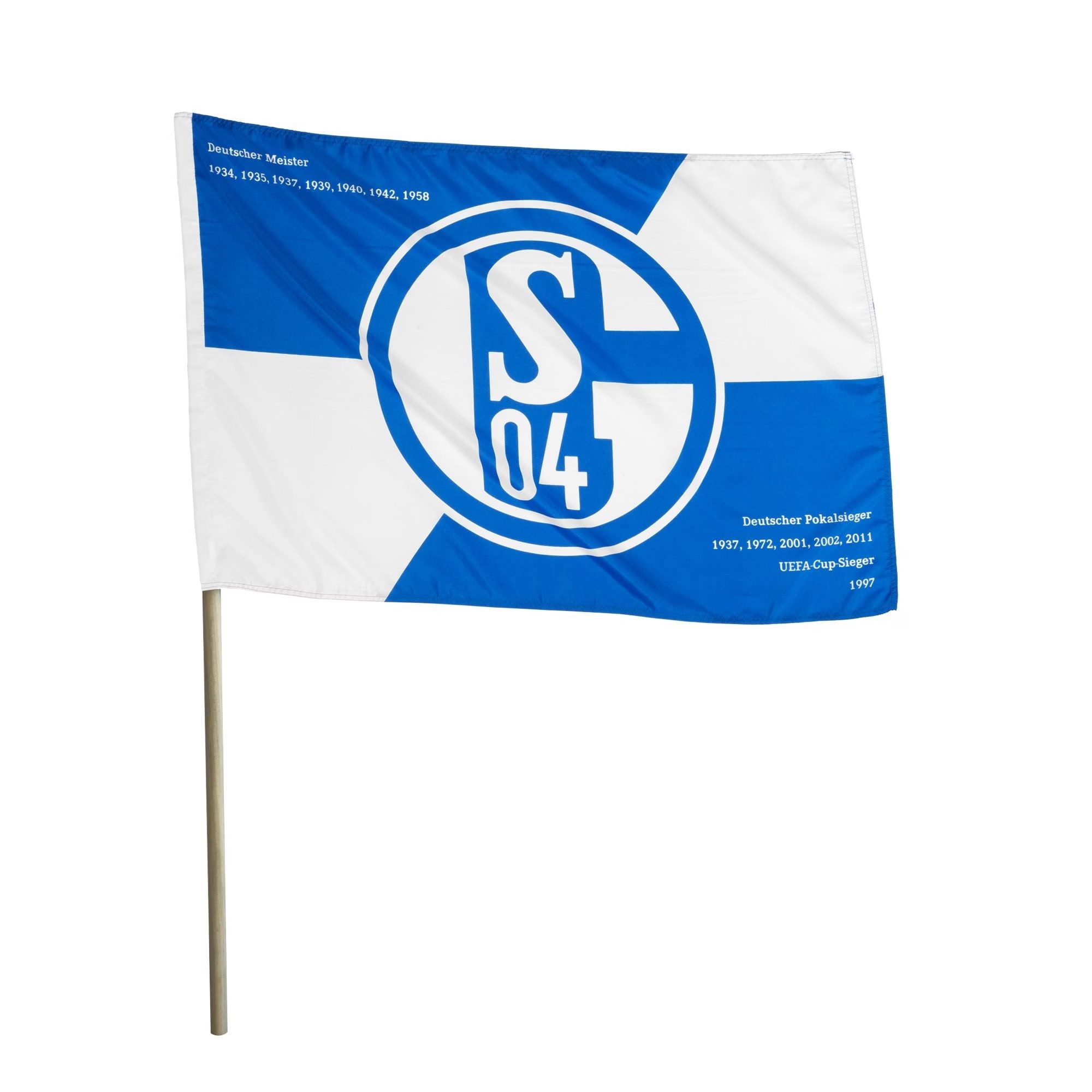 FC Schalke 04 Fahne Schwenkfahne Erfolge 100x150cm (1-St)
