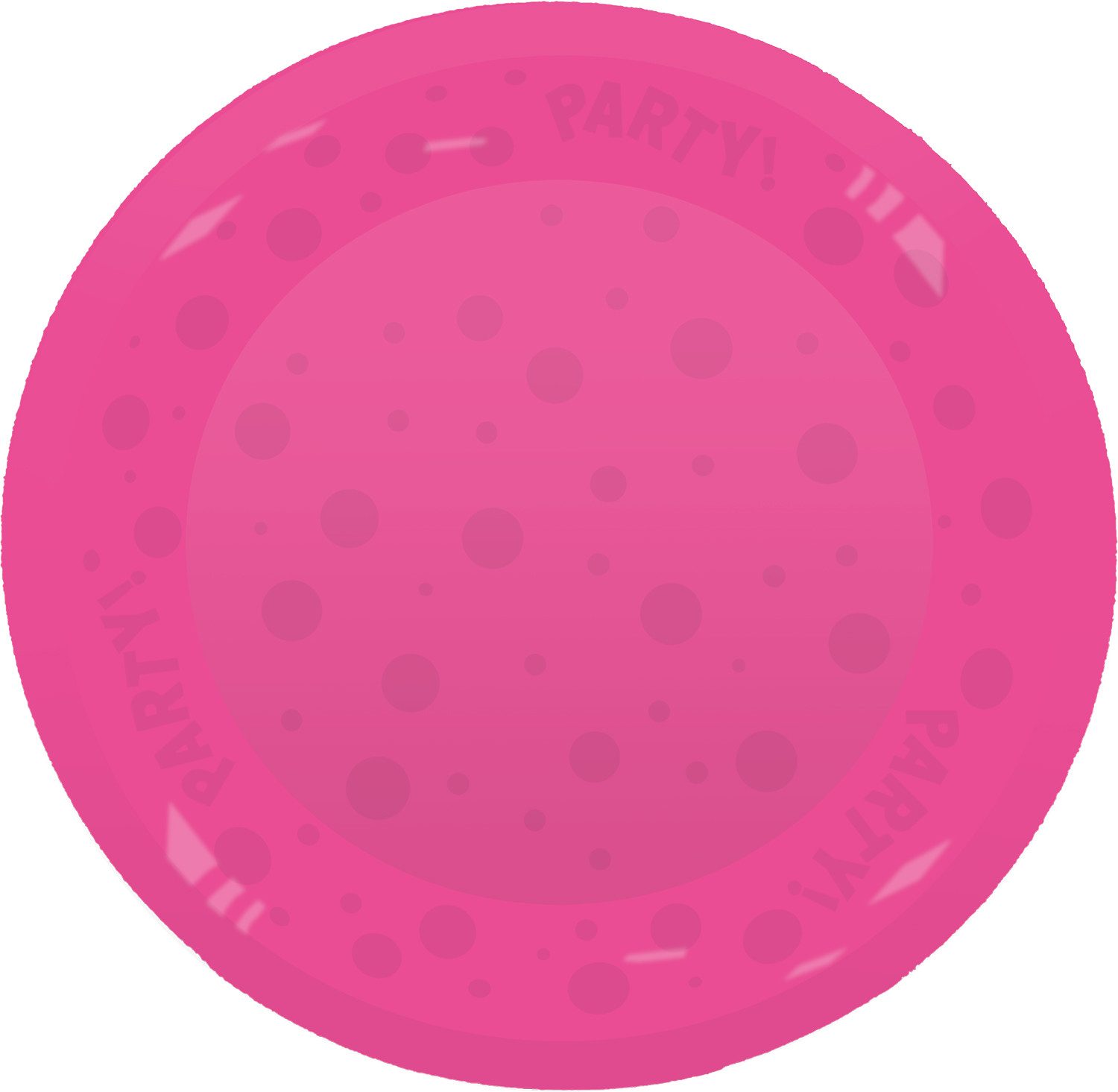 Procos Geschirr-Set Mehrweg Teller 21 cm, 1 Stück Pink fluoreszierend, Kunststoff