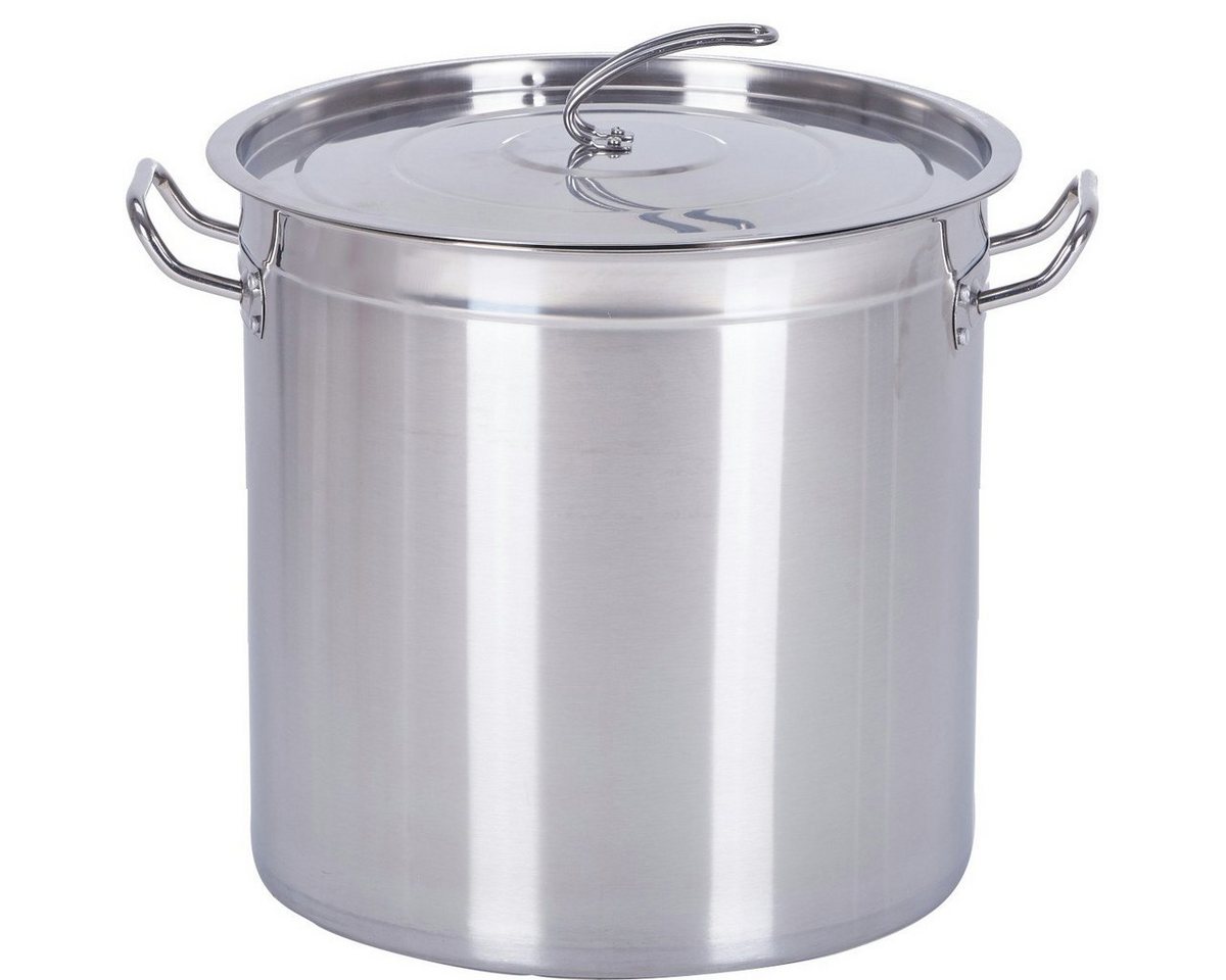 HOOZ Suppentopf Kochtopf Gastronomie Suppentopf Groß 10-170 Liter für alle Herdarten, Edelstahl (Großer 15 L Edelstahltopf mit Deckel, 2-tlg., induktionsgeeignet, inkl. Deckel und Messskala), Großvolumiger Topf XXL – ideal für Gastro, Einkochen & große Me