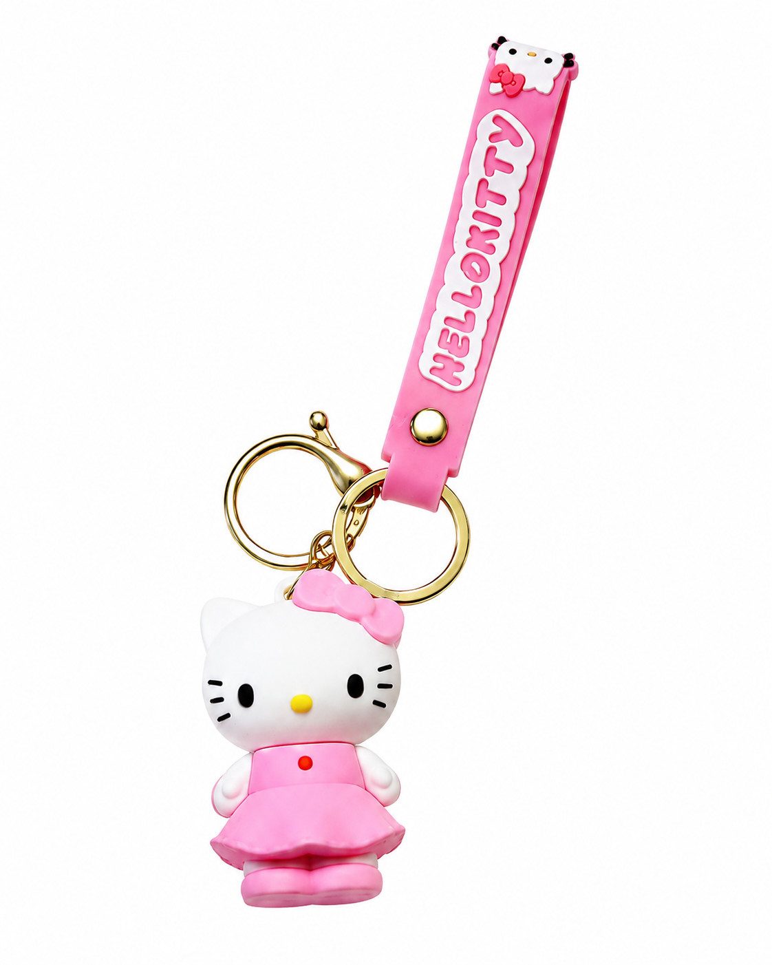 soma Schlüsselanhänger Hello Kitty 3D Schlüsselanhänger ca.5–7cm Sammelfigur,1 Stück zufällig (Set, 1-tlg., Geschenk-Set), Sammelfigur als 3D Anhänger, zufällige Variante, 4 Motive