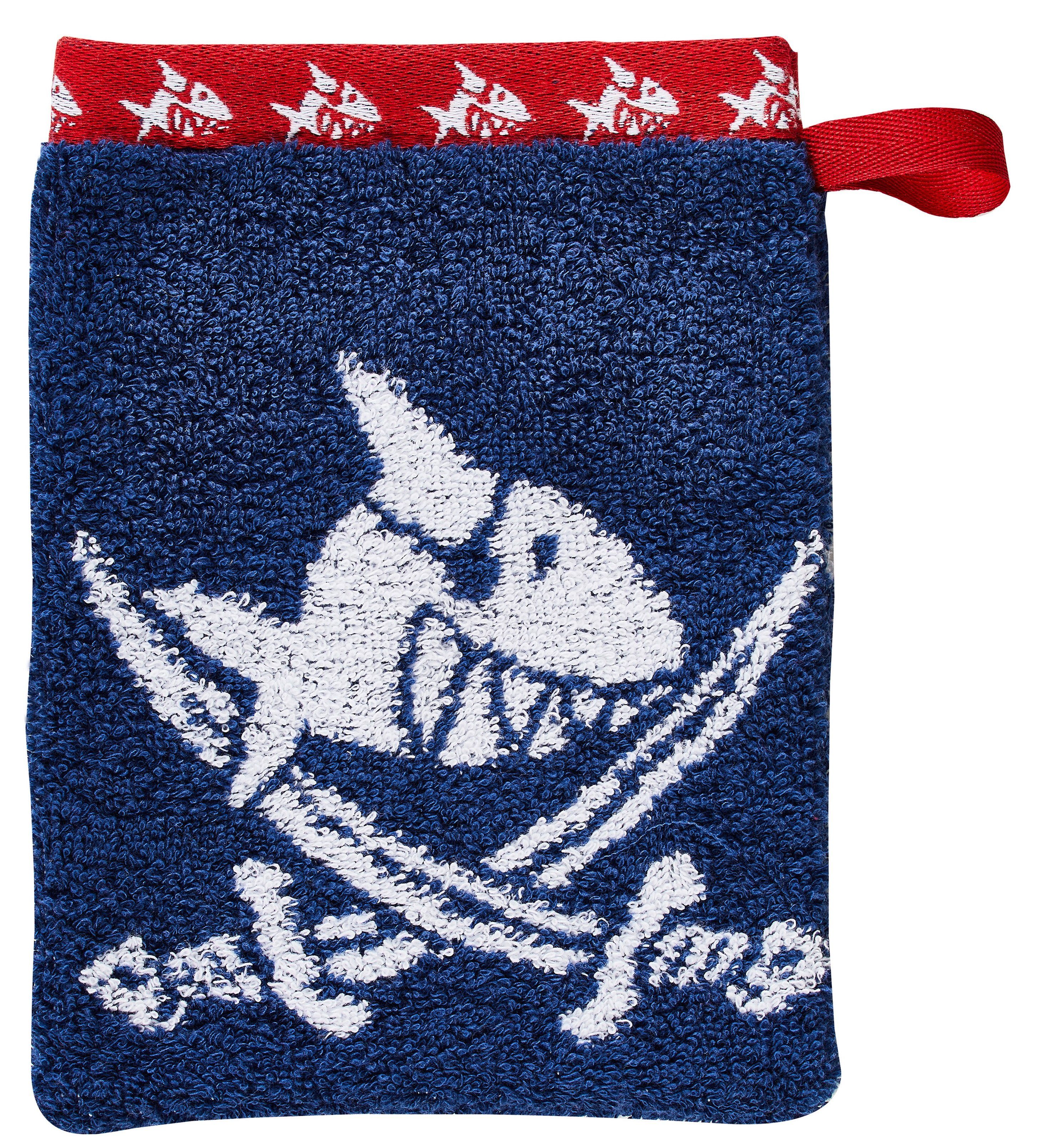 Waschhandschuh Kinderfrottierserie 'Capt'n Sharky' Waschhandschuh 16 x 21 cm Blau