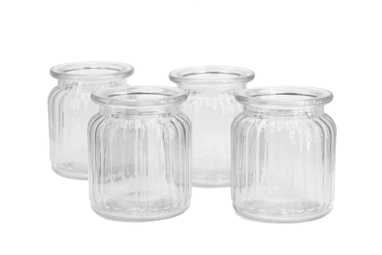 Creativery Windlicht, Windlicht Glas gerillt 8x9cm günstig online kaufen