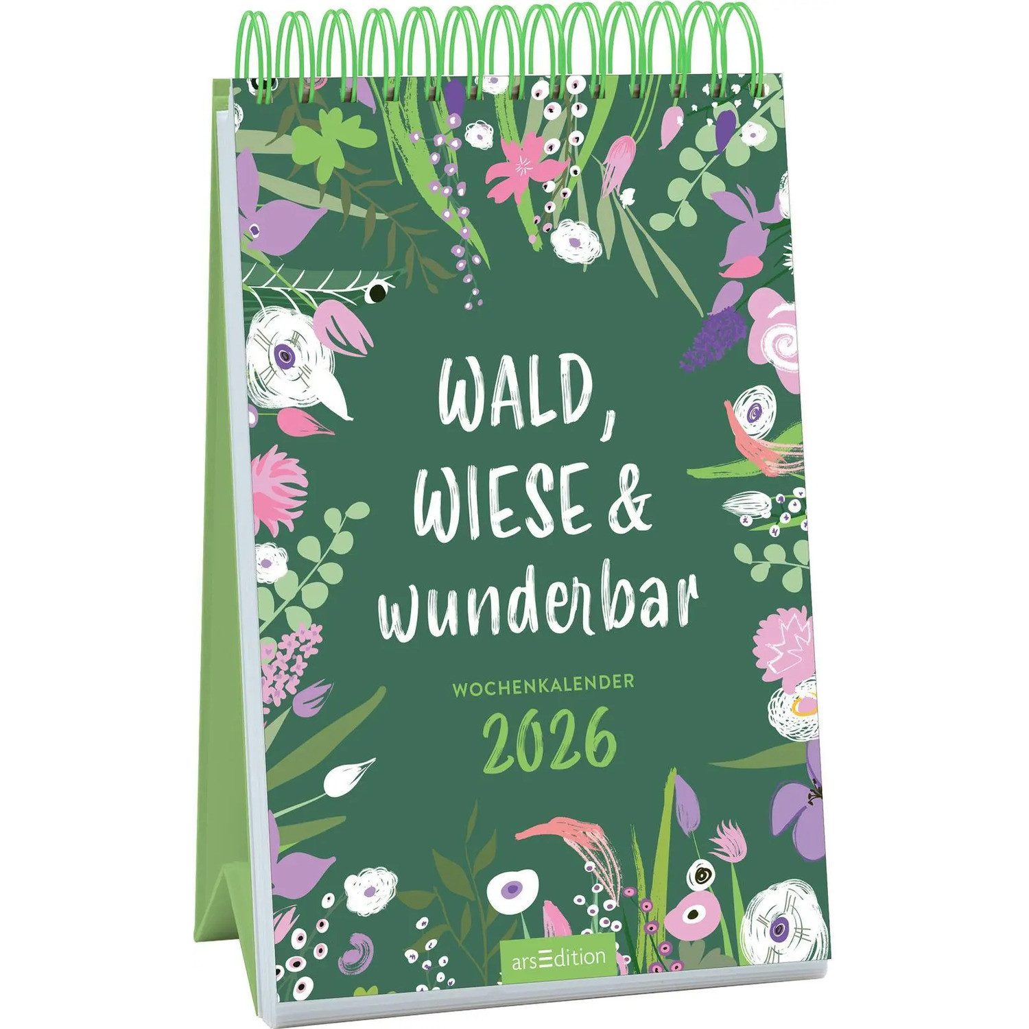 Ars Edition Tischkalender Wochenkalender Wald, Wiese & wunderbar 2026