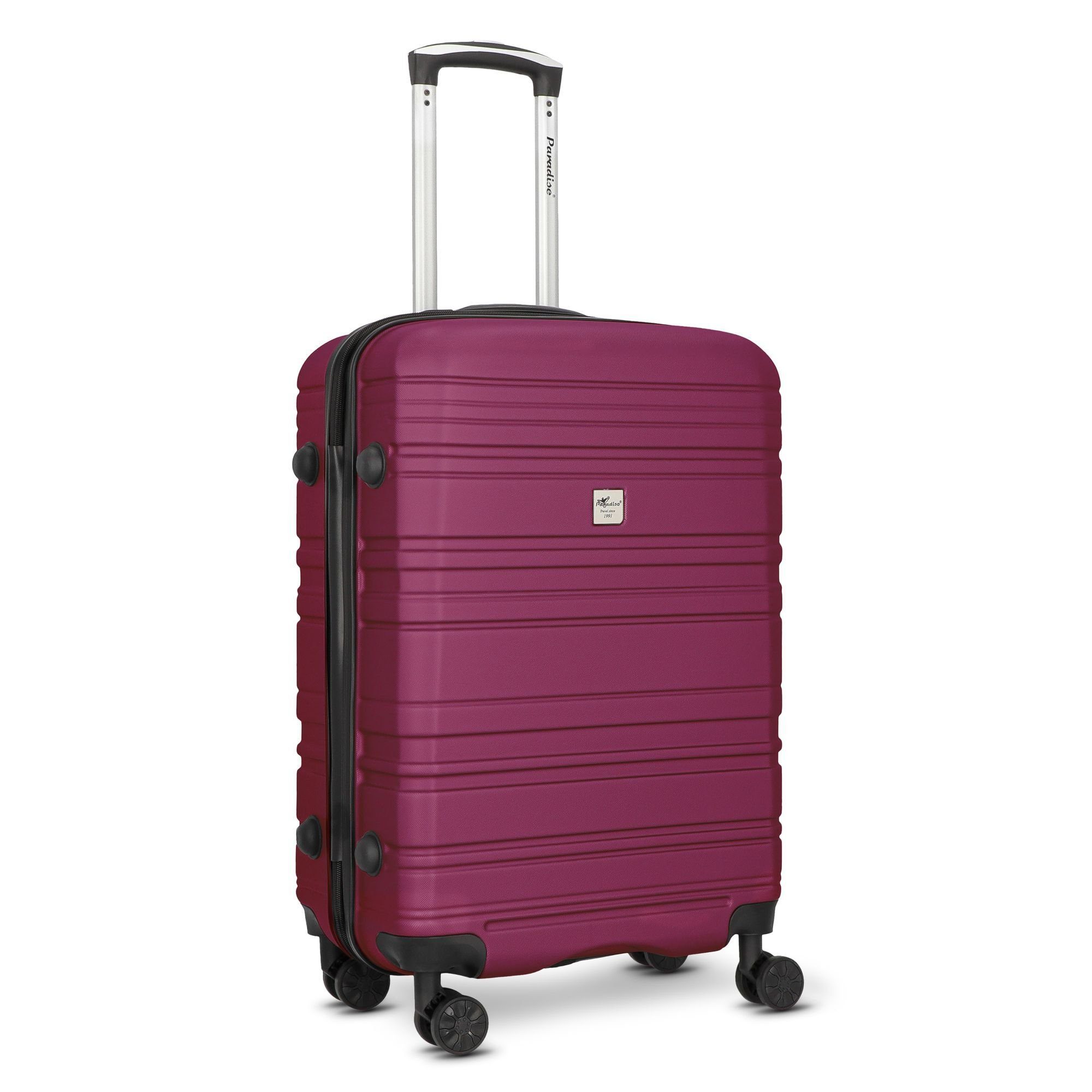 4 ABS CHECK.IN® Rollen, berry Paradise, Hartschalen-Trolley