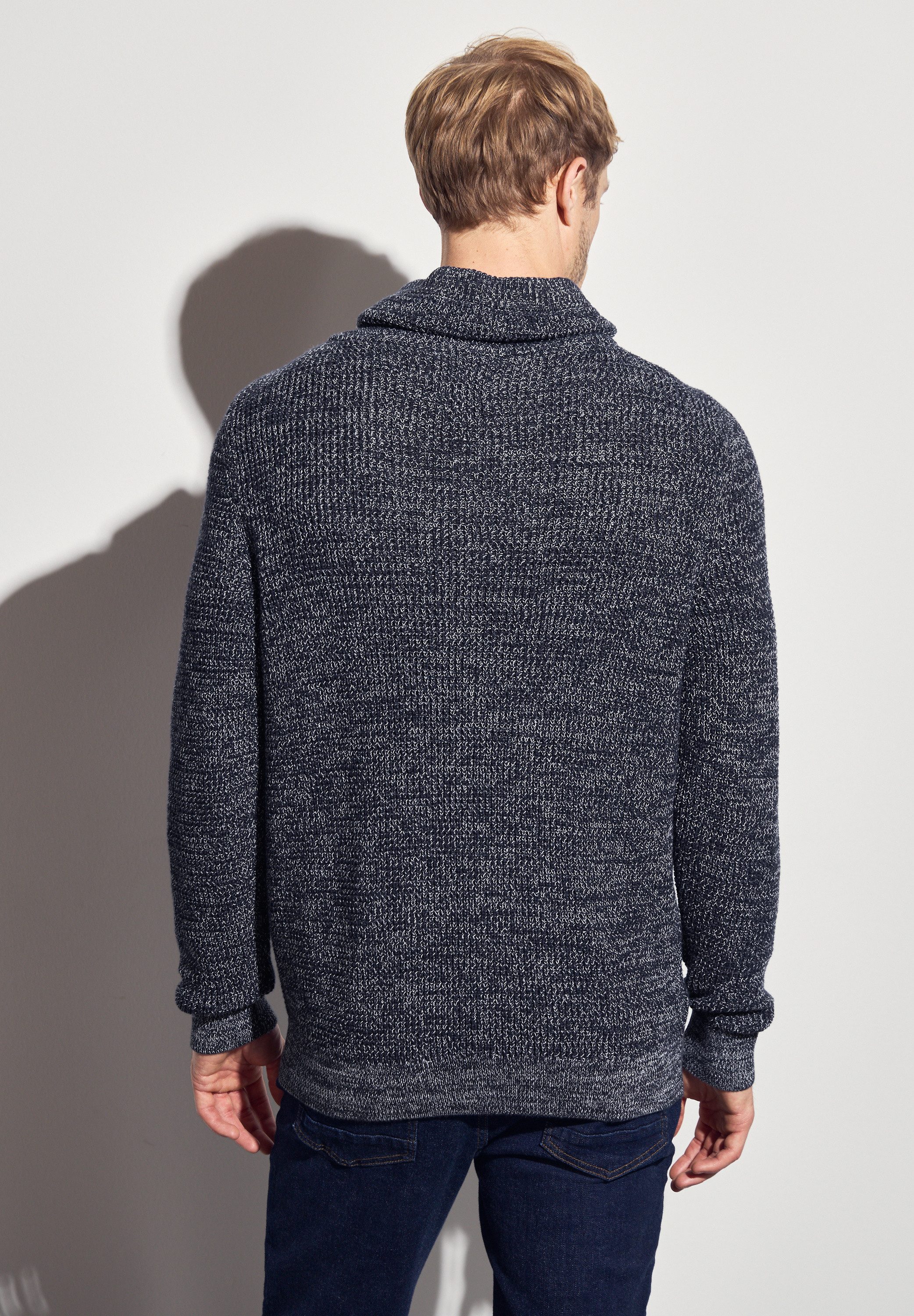 STREET ONE MEN Strickpullover aus reiner Baumwolle günstig online kaufen