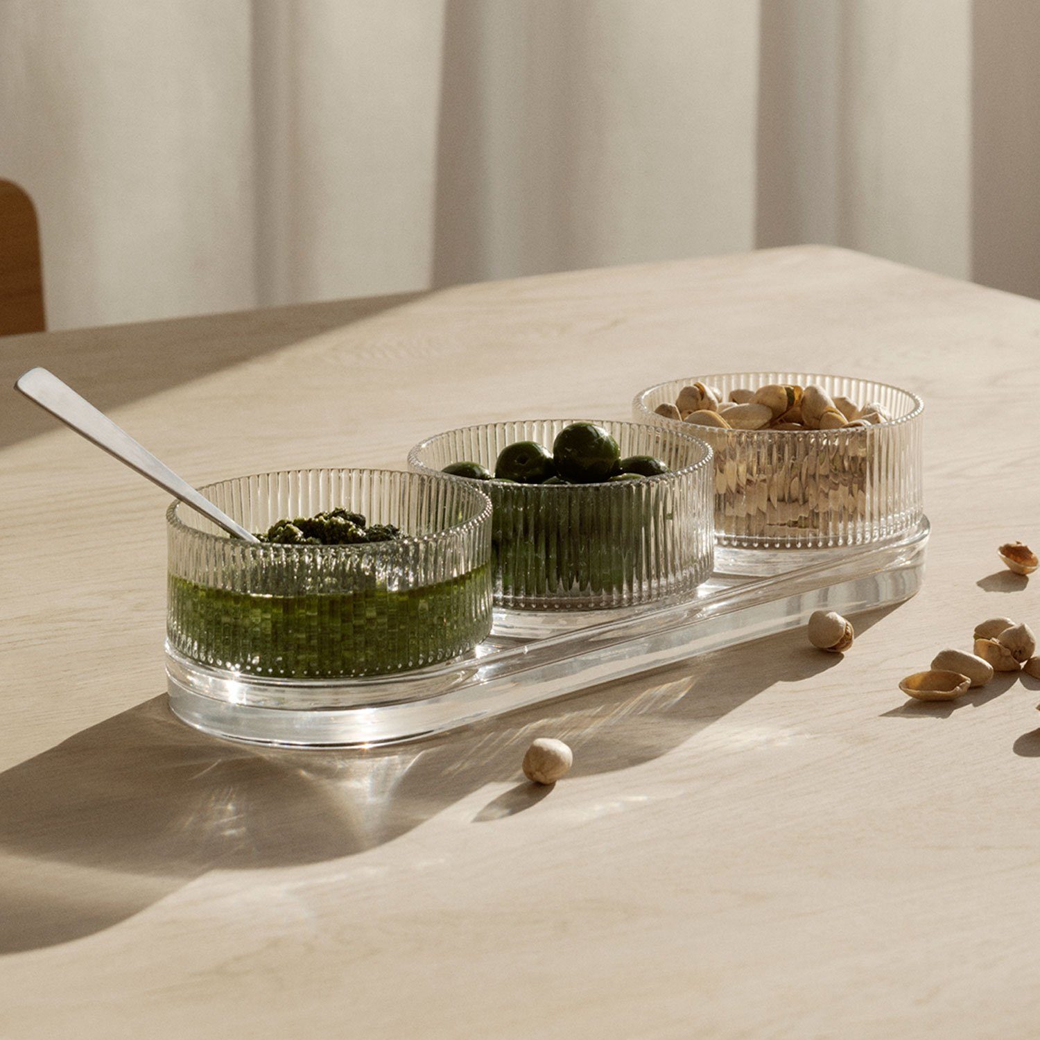 Stelton Tapas-Schale, Glas, stelton PILASTRO Tapas-Set