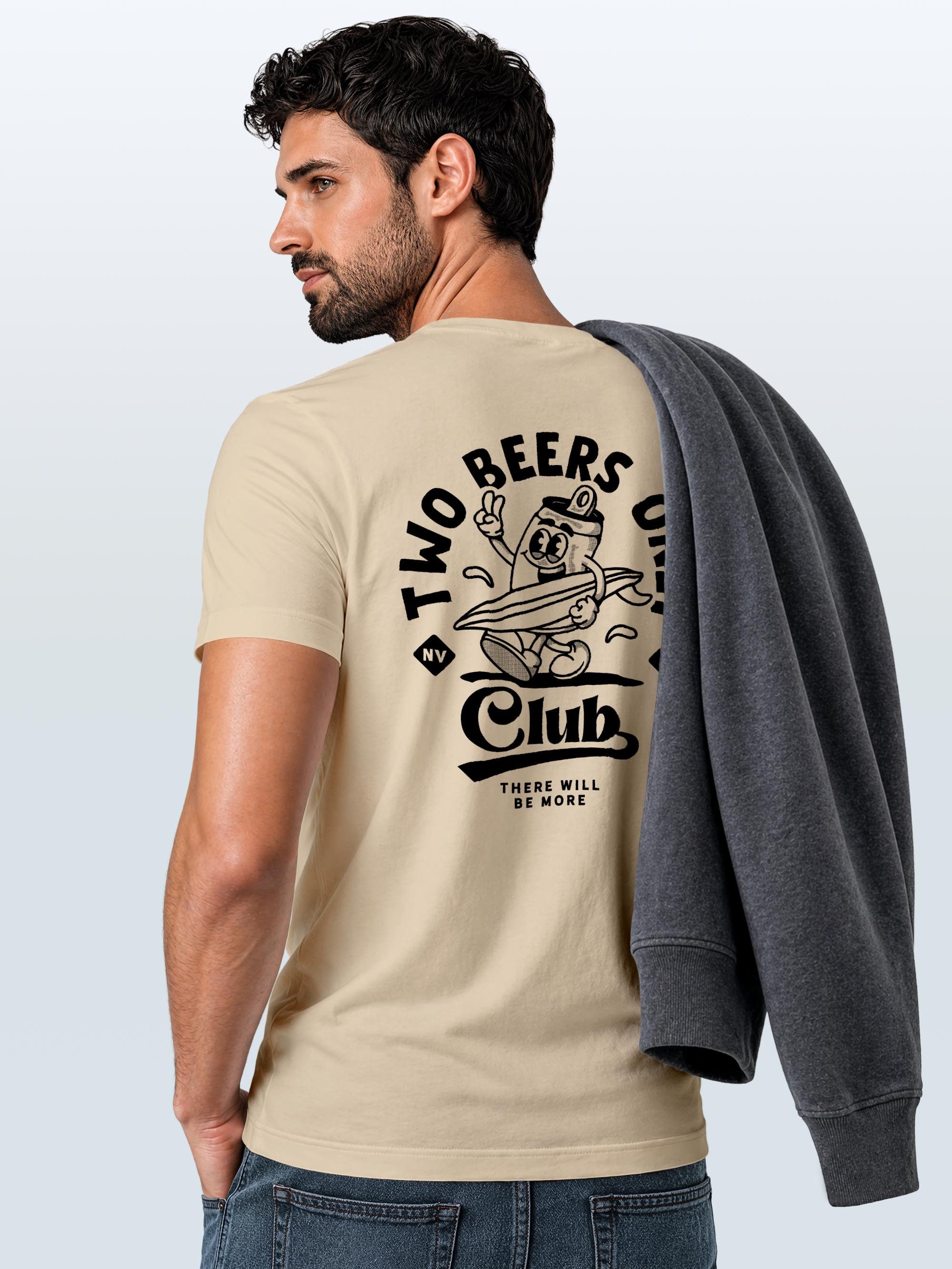 Neverless Print-Shirt Backprint T-Shirt Herren Bier Spruch Motivprint Comicstil Sommer mit Print – Bild 5 von 5